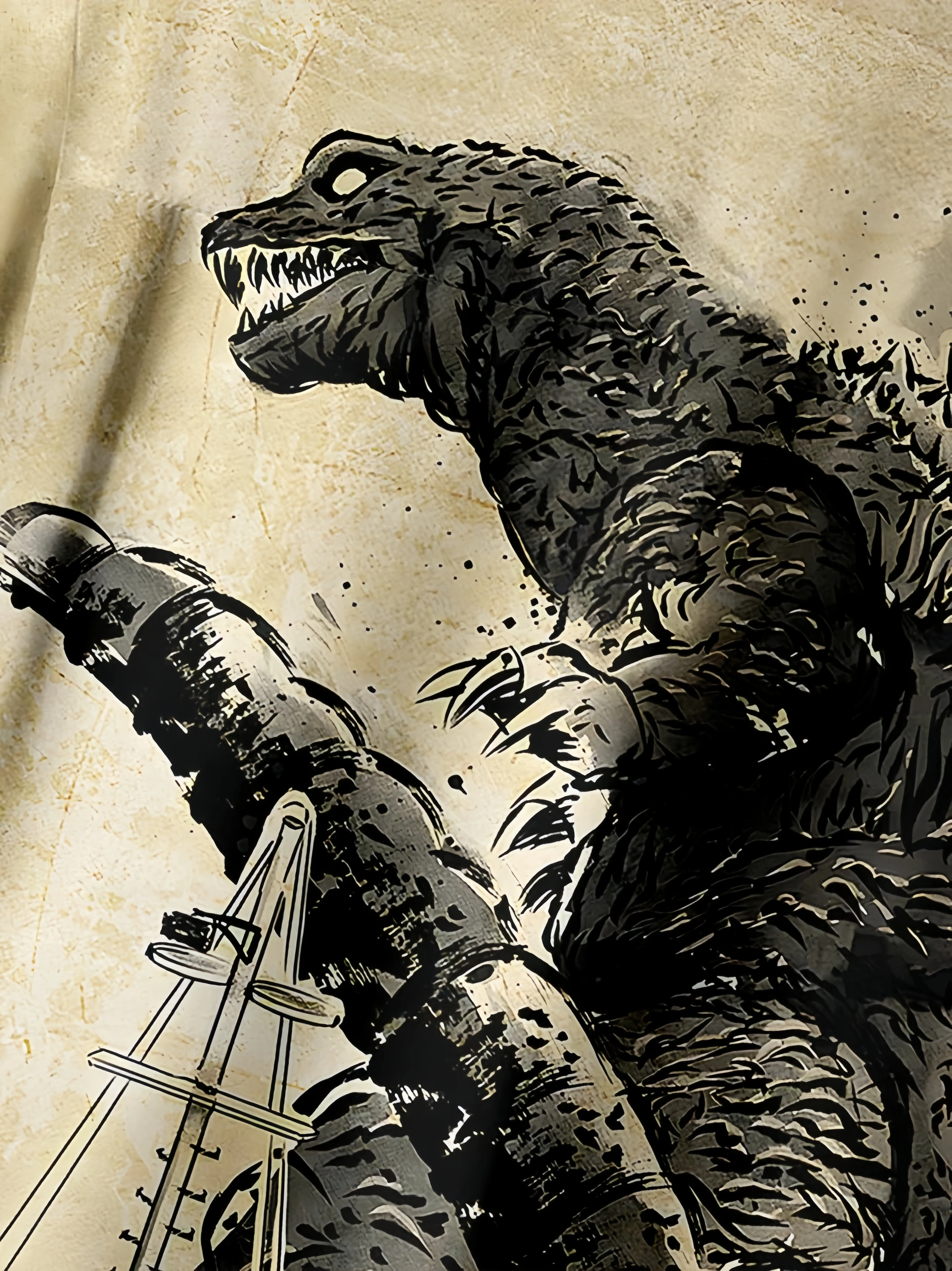 Japanese Ukiyo-e Ocean Wave Chest Pocket Short Sleeve Hawaiian Shirt