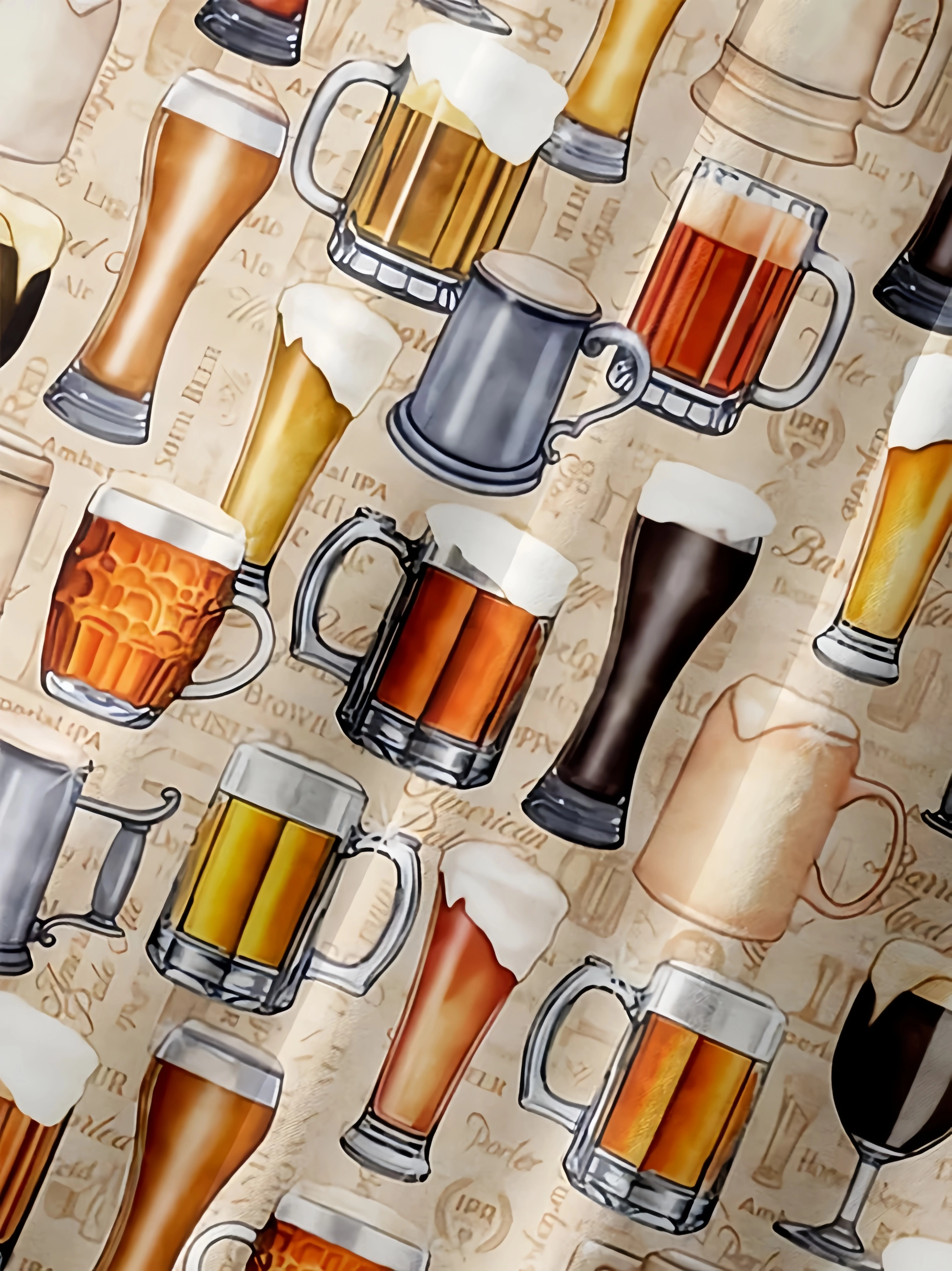 Beer Chest Pocket Short Sleeve Casual Shirt