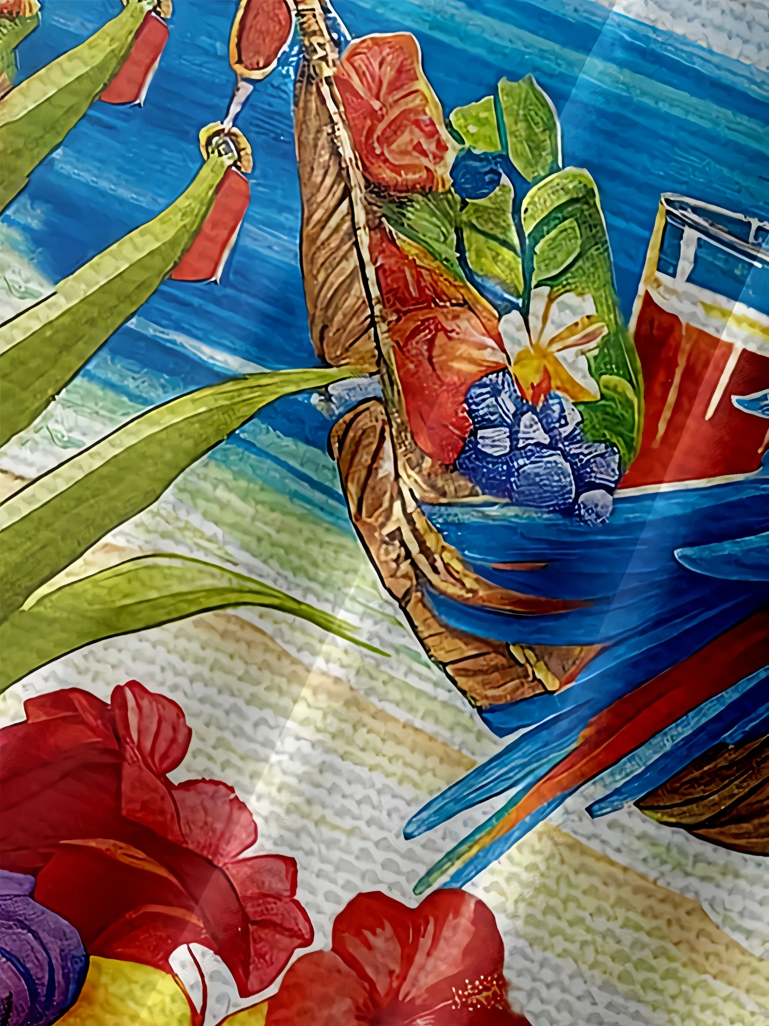 It's 5 O'Clock Somewhere Parrot Chest Pocket Short Sleeve Hawaiian Shirt