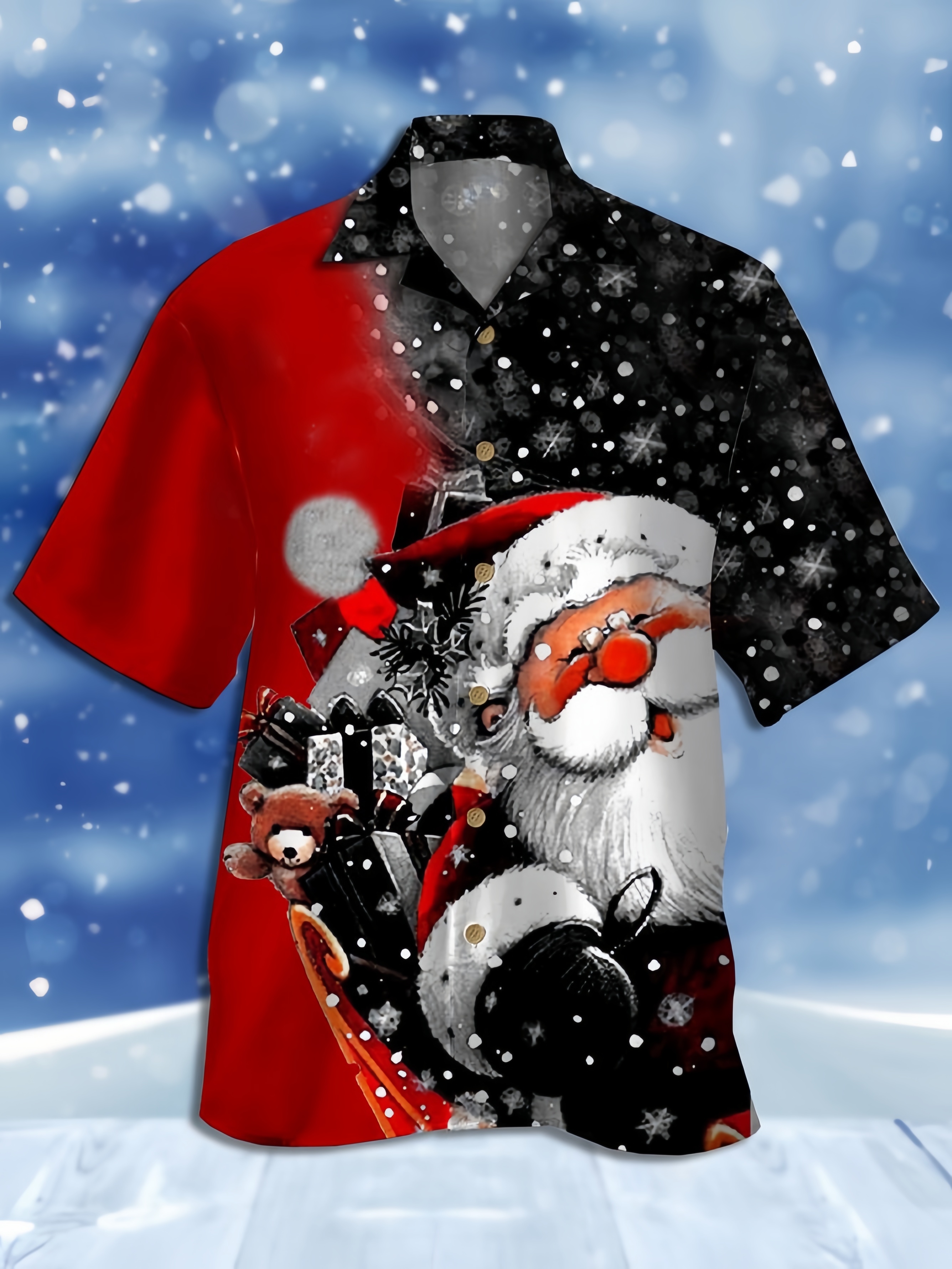 Santa Short Sleeve Aloha Shirt