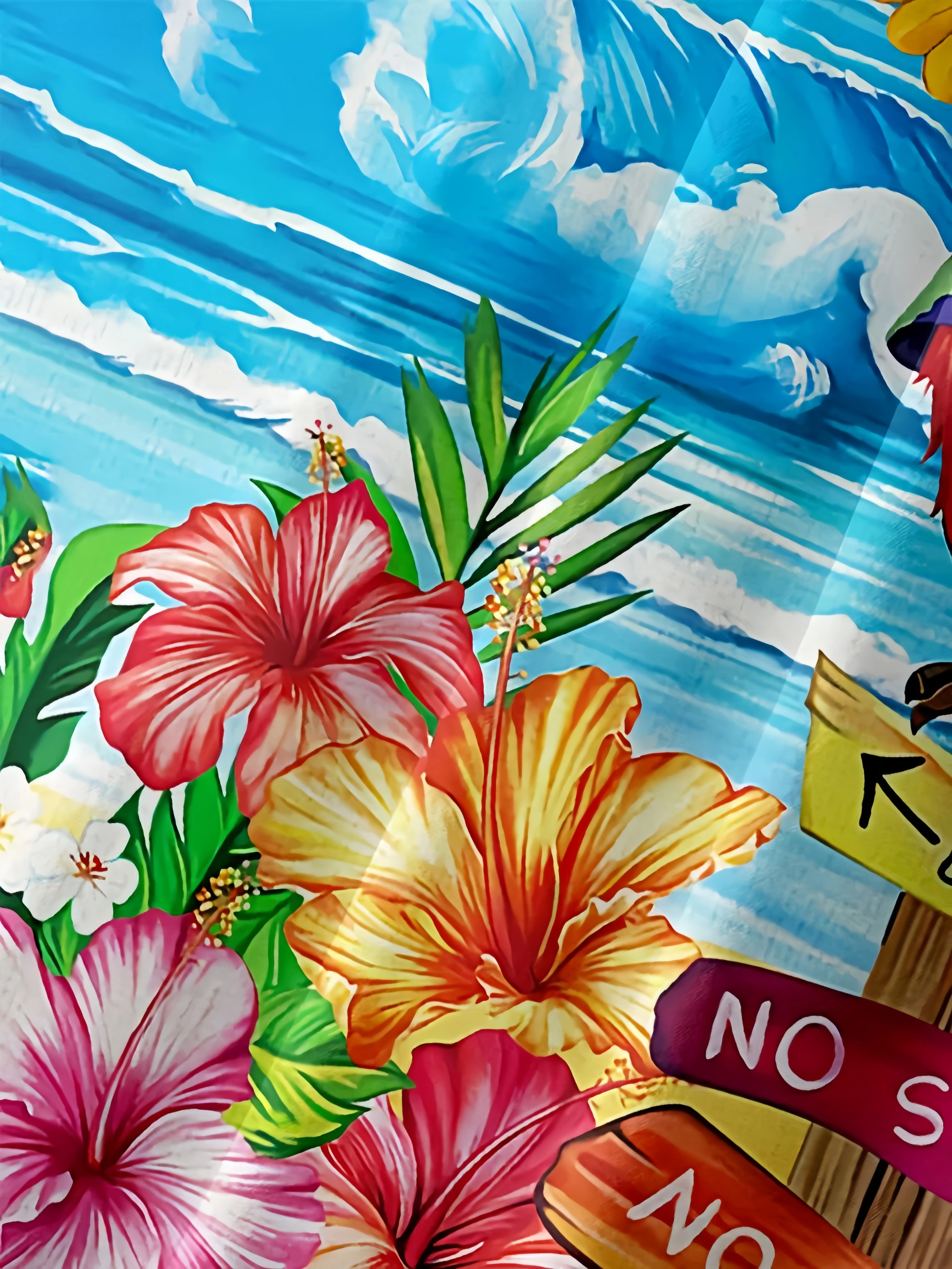 Parrot Chest Pocket Short Sleeve Hawaiian Shirt