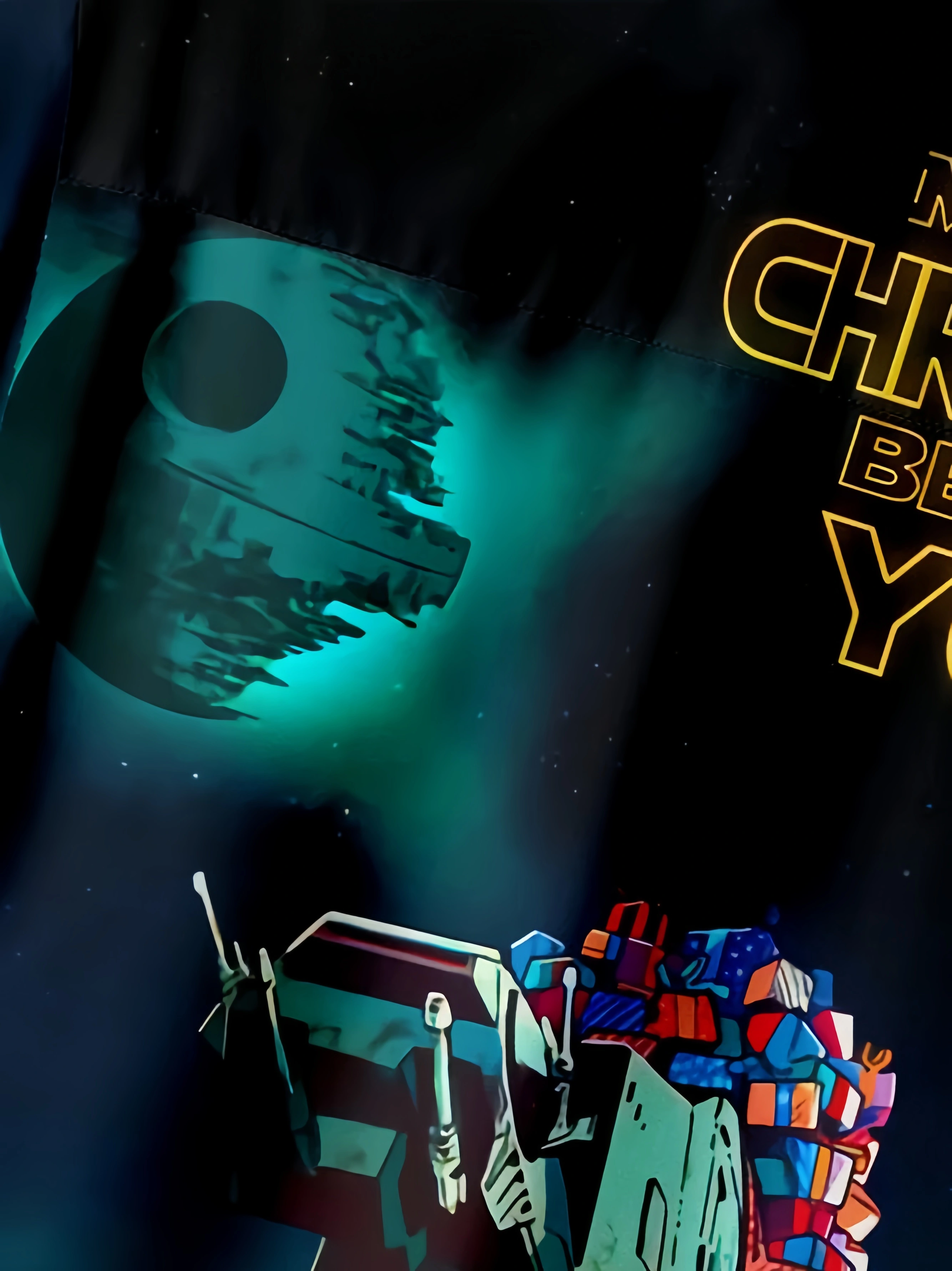 Christmas Robot Dog Chest Pocket Short Sleeve Casual Shirt