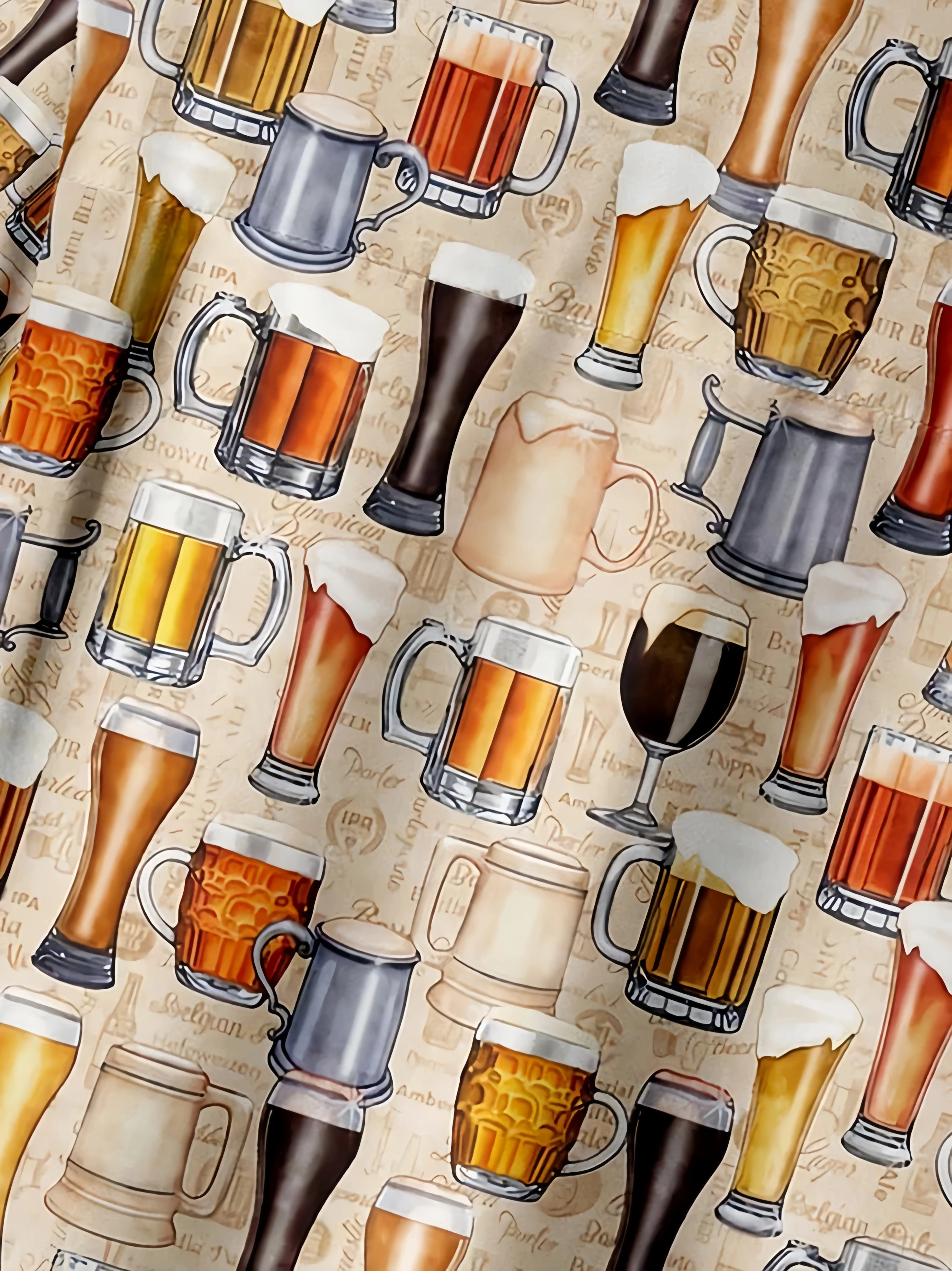 Beer Chest Pocket Short Sleeve Casual Shirt