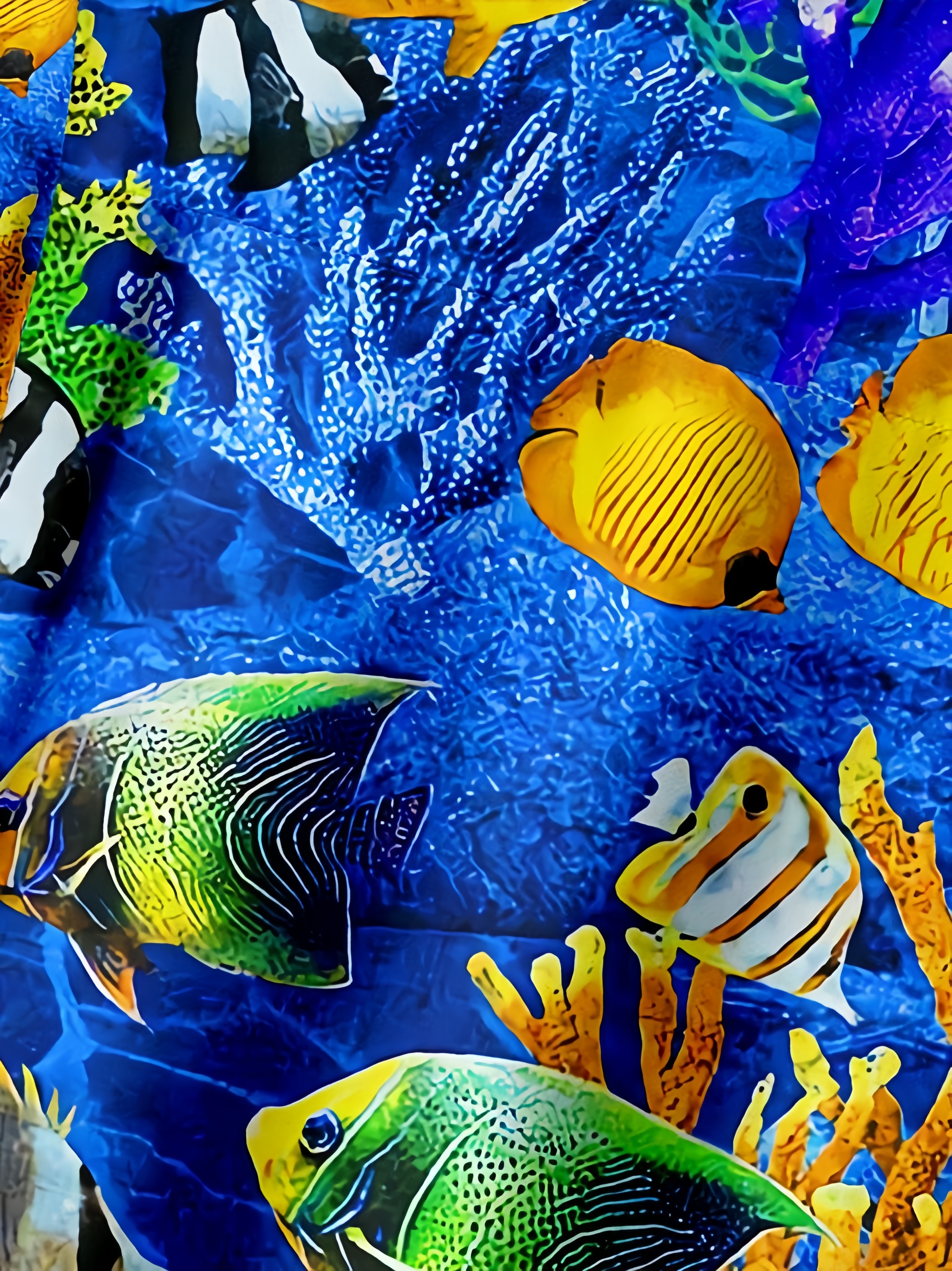 Marine Life Chest Pocket Short Sleeve Hawaiian Shirt