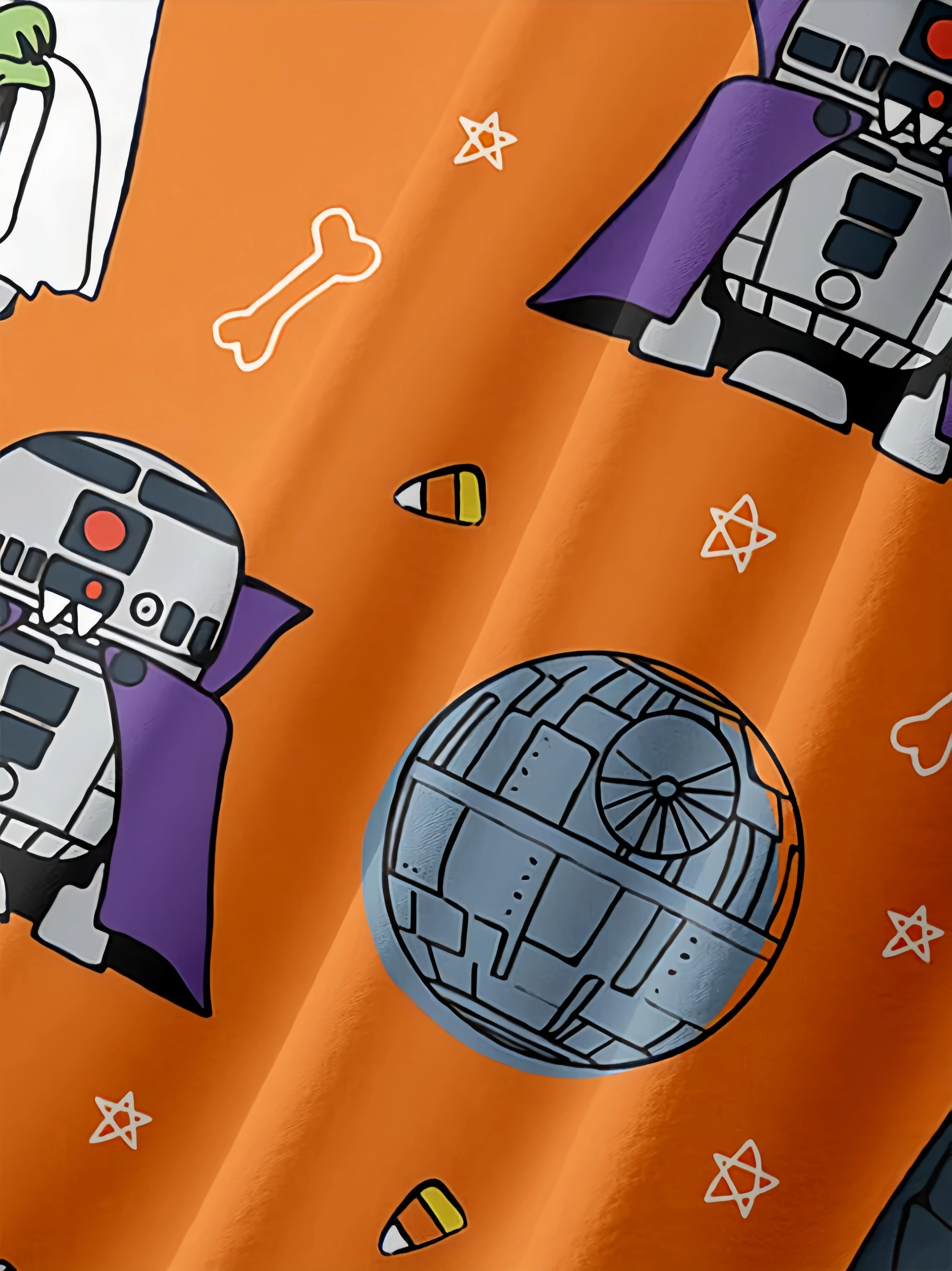 Halloween Skeleton Robot Chest Pocket Short Sleeve Holiday Shirt