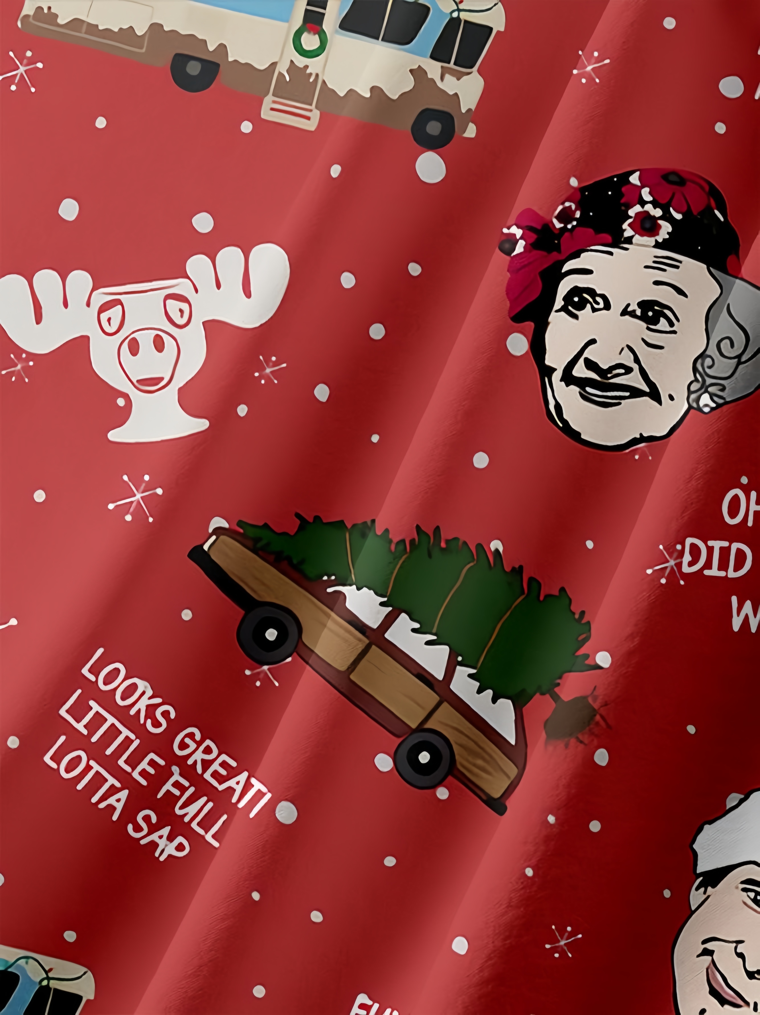 Santa Claus Pocket Short Sleeve Casual Shirt