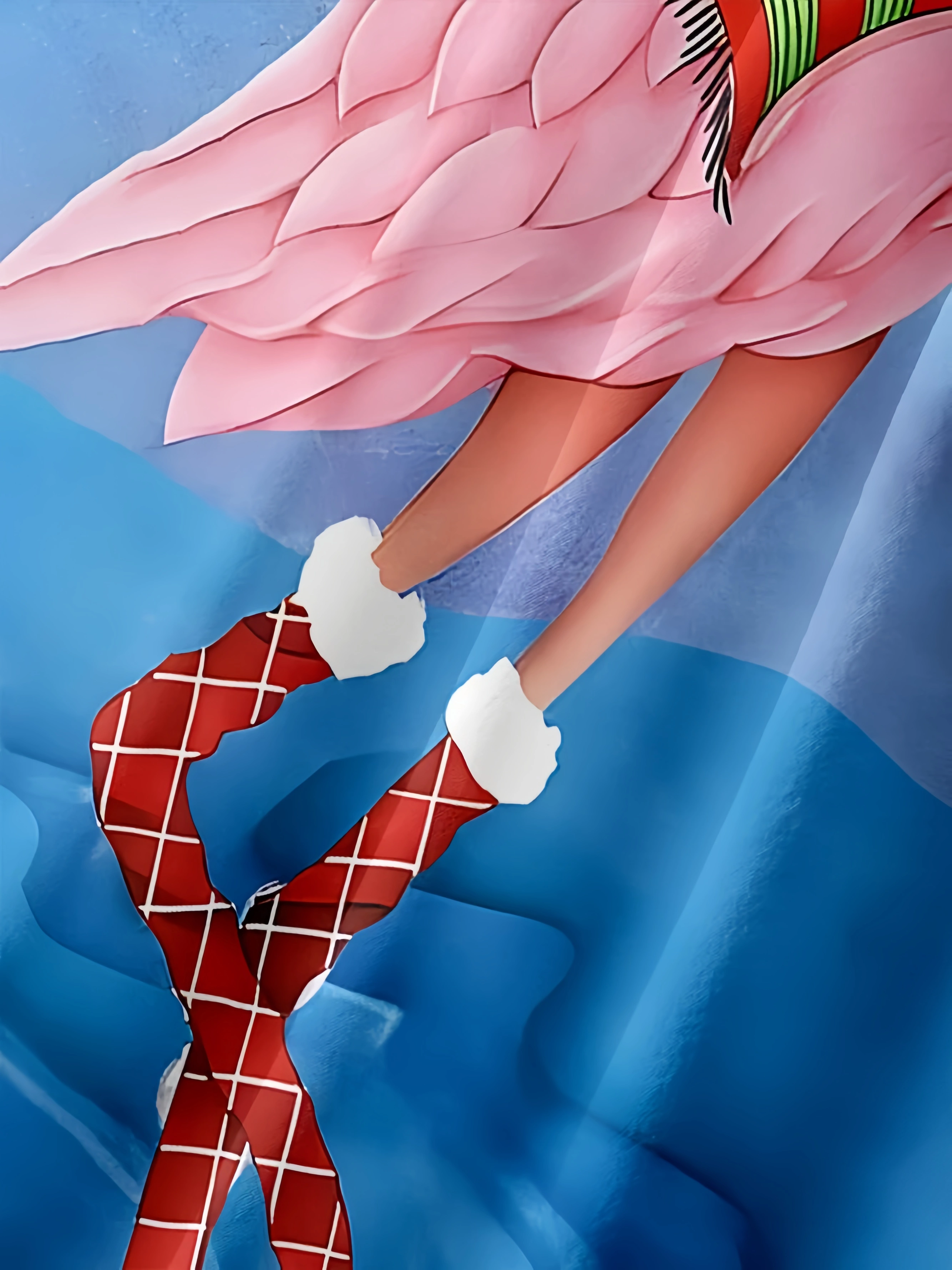 Christmas Flamingo Chest Pocket Short Sleeve Casual Shirt