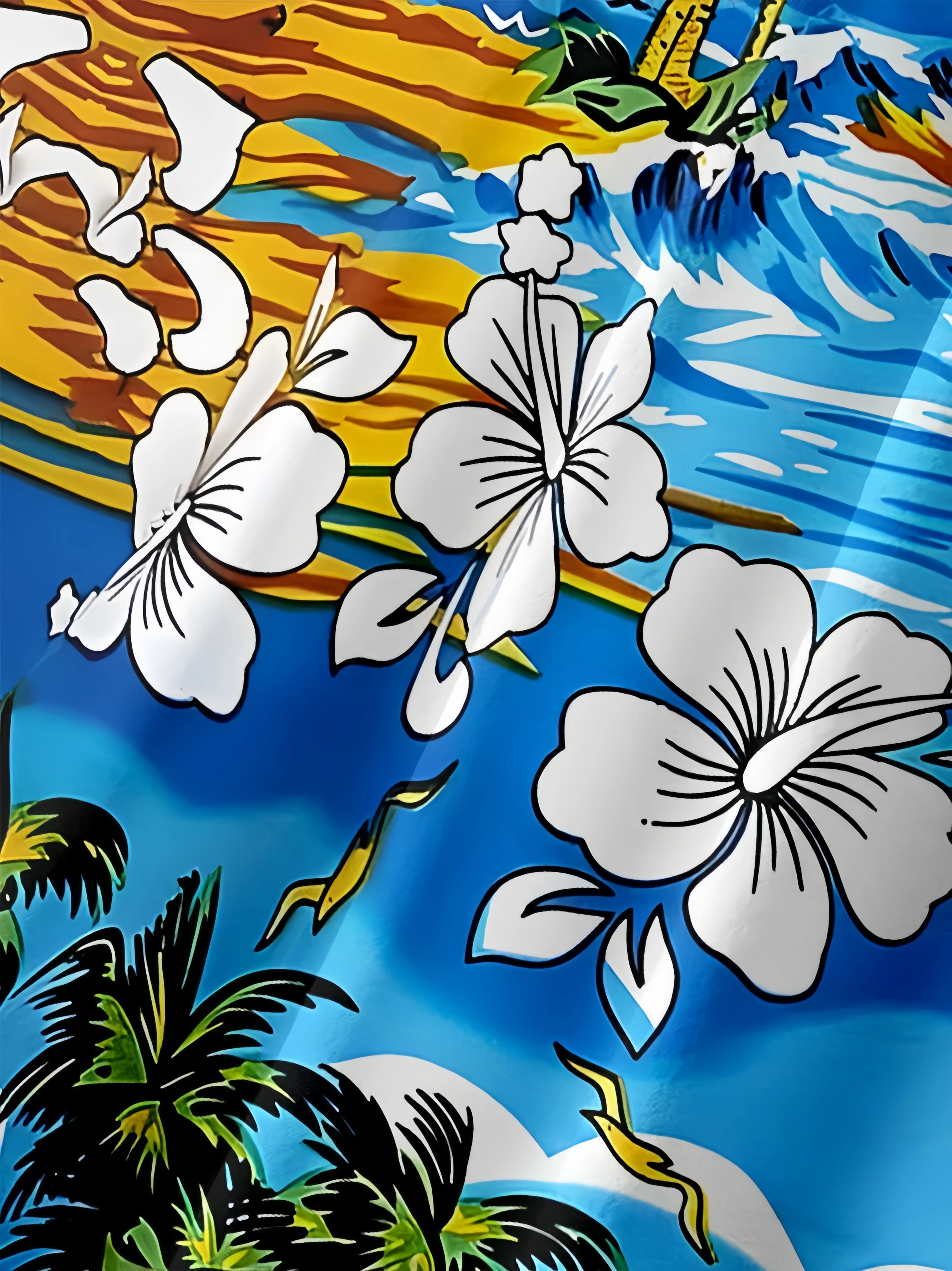 Floral Chest Pocket Short Sleeve Hawaiian Shirt