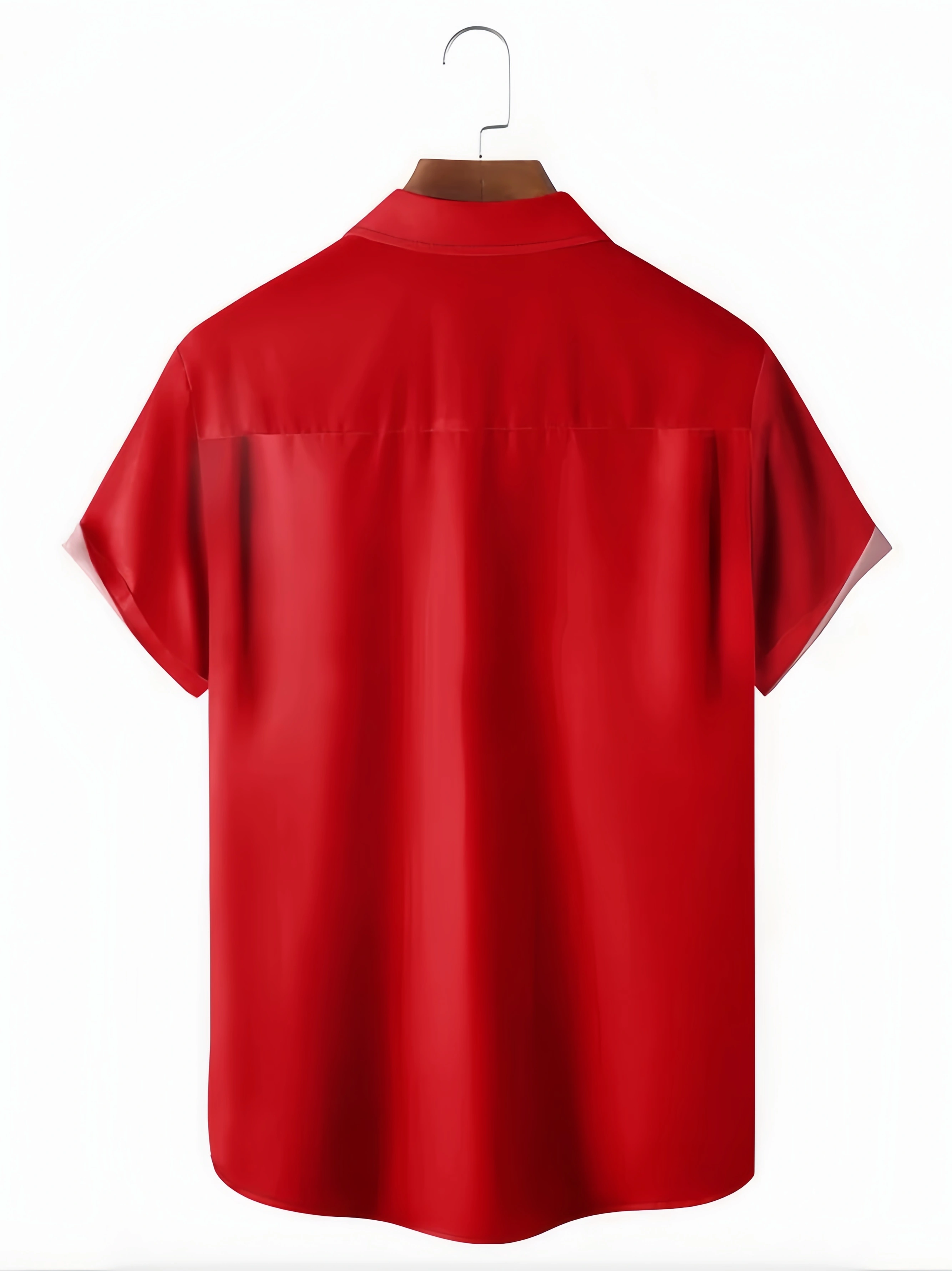 Christmas Chest Pocket Short Sleeve Bowling Shirt