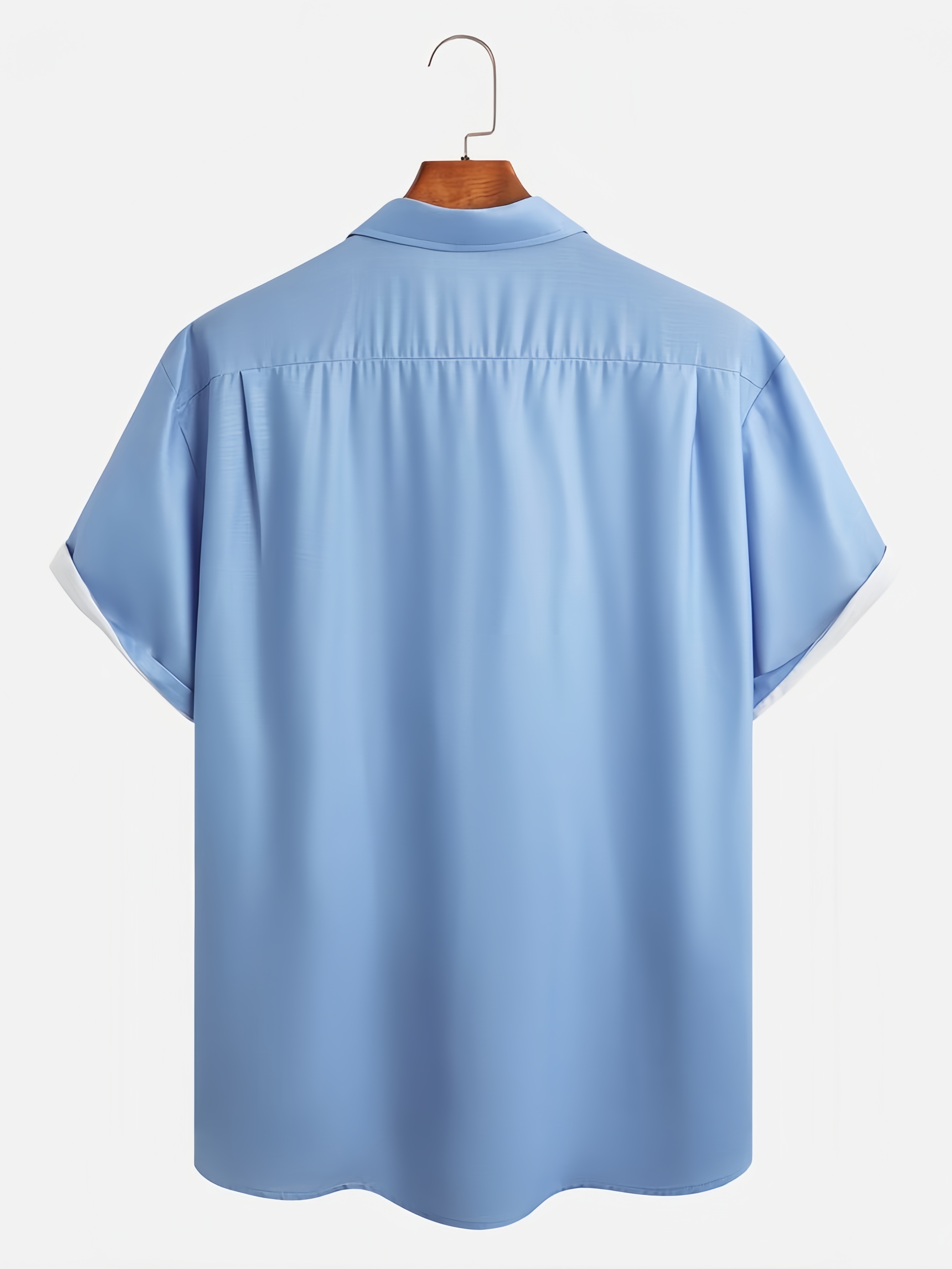 Stripe Plant Flower Short Sleeve Casual Shirt