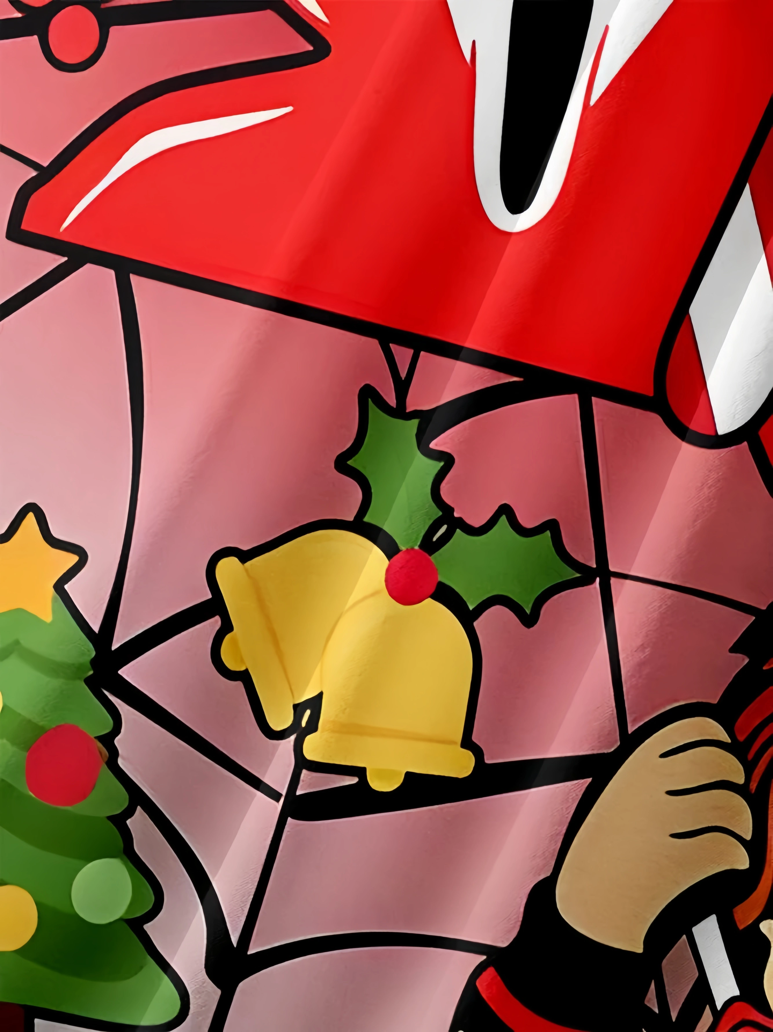 Christmas Santa Hat Ghost Face Chest Pocket Short Sleeve Hawaiian Shirt