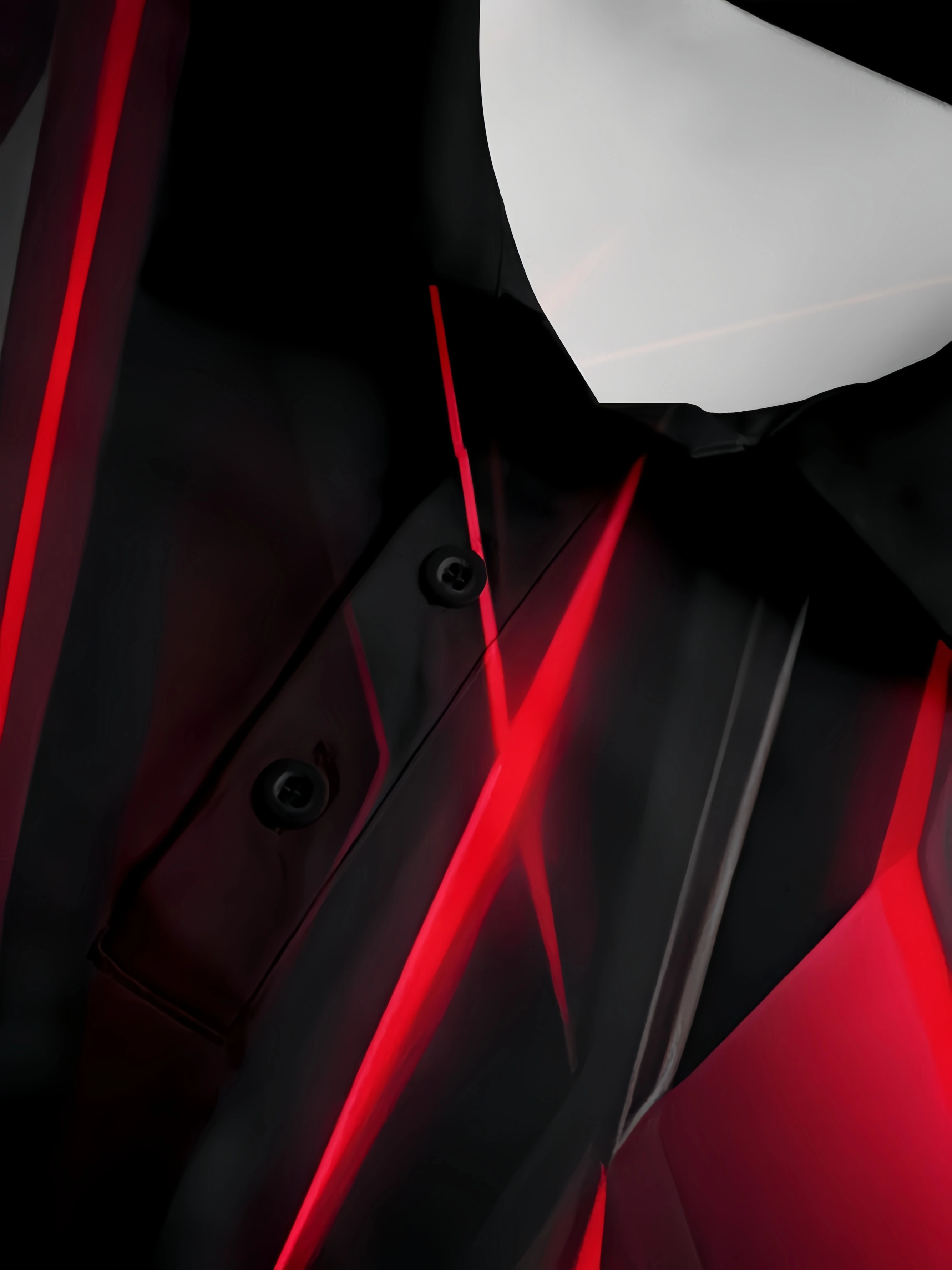 Abstract Geometric Long Sleeve Casual Polo Shirt