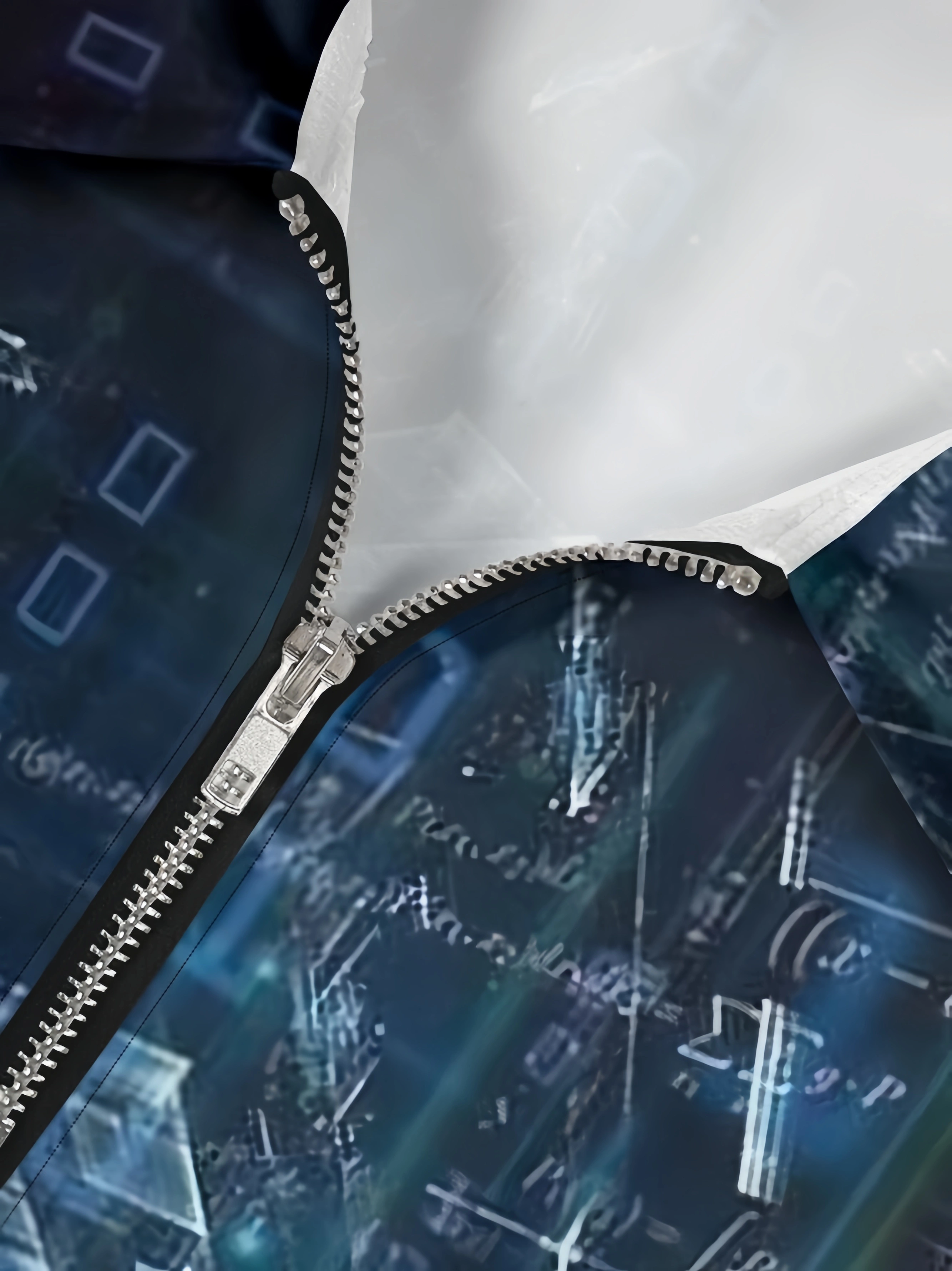 3D Sci Fi Number Code Zipper Short Sleeves Casual Polo Shirt