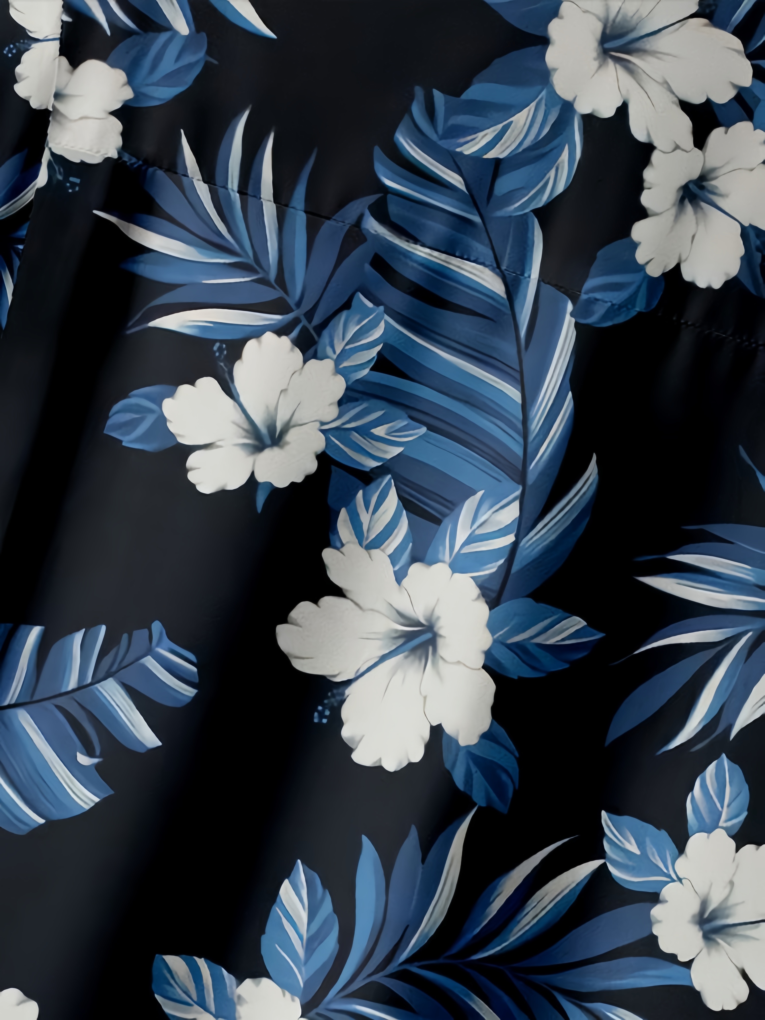 Botanical Floral Chest Pocket Short Sleeve Hawaiian Shirt