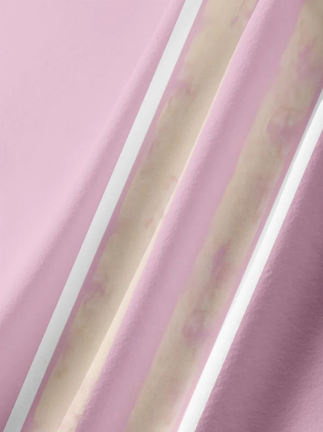 Striped Chest Pocket Short Sleeve Bowling Shirt