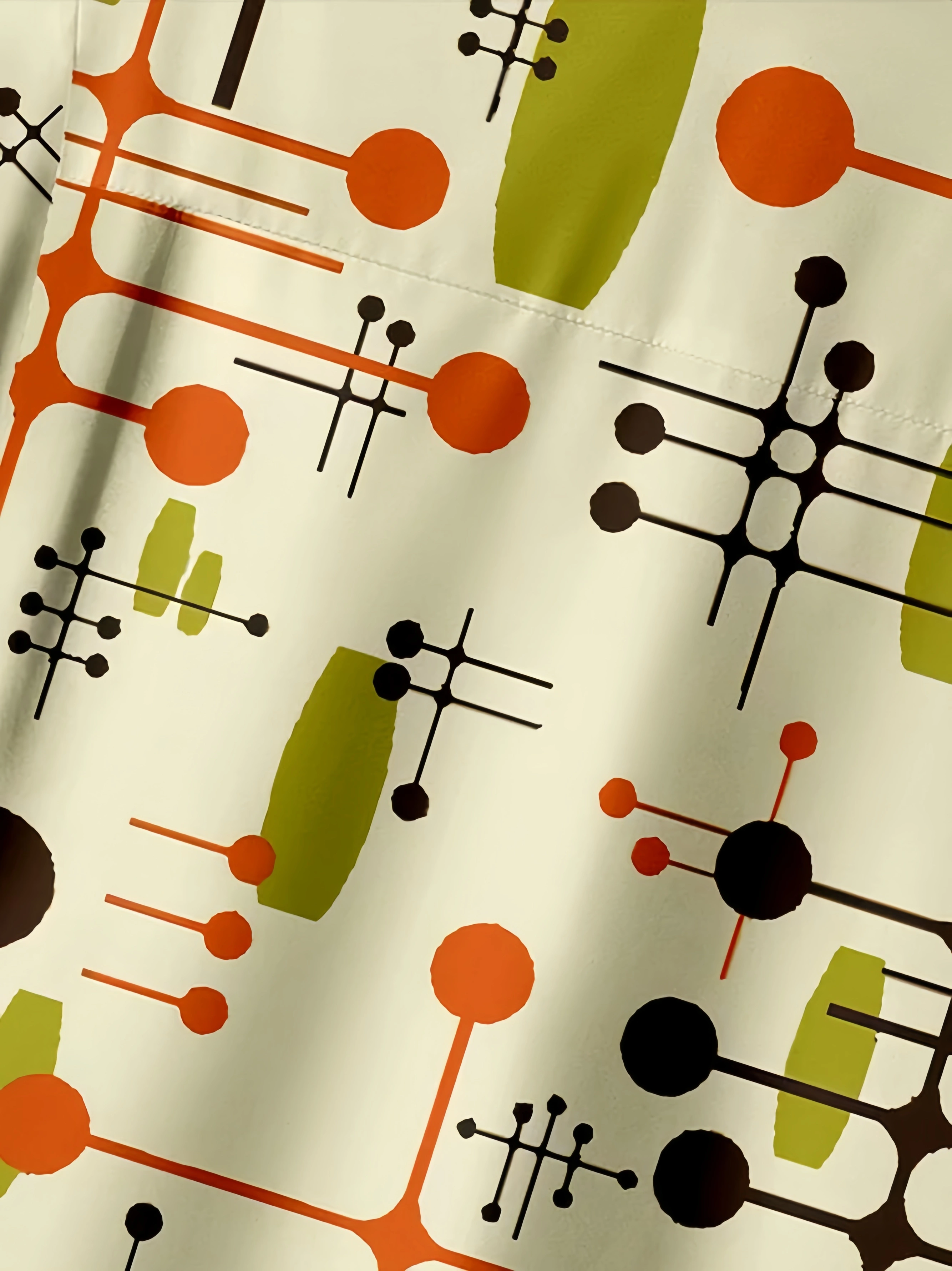 Geometric Line Chest Pocket Short Sleeve Casual Shirt