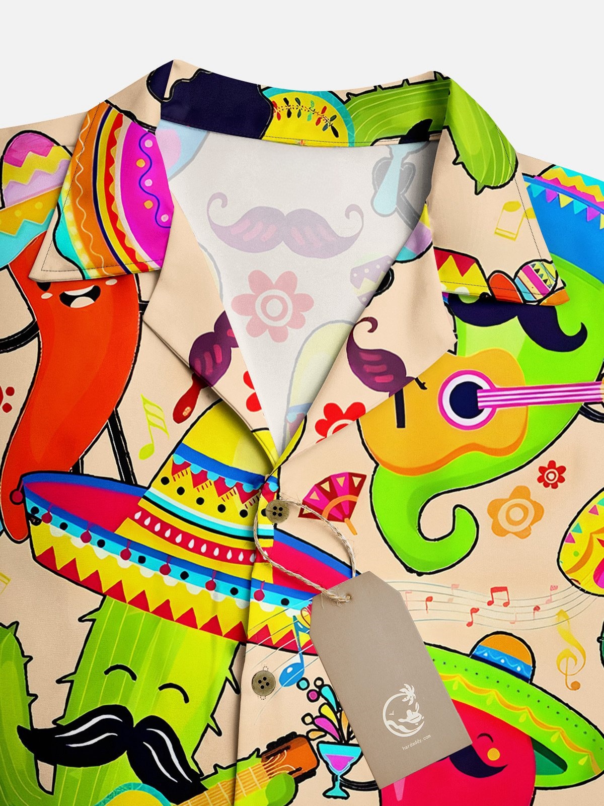 Mexican Culture Cactus Chili Pepper Short Sleeve Aloha Shirt