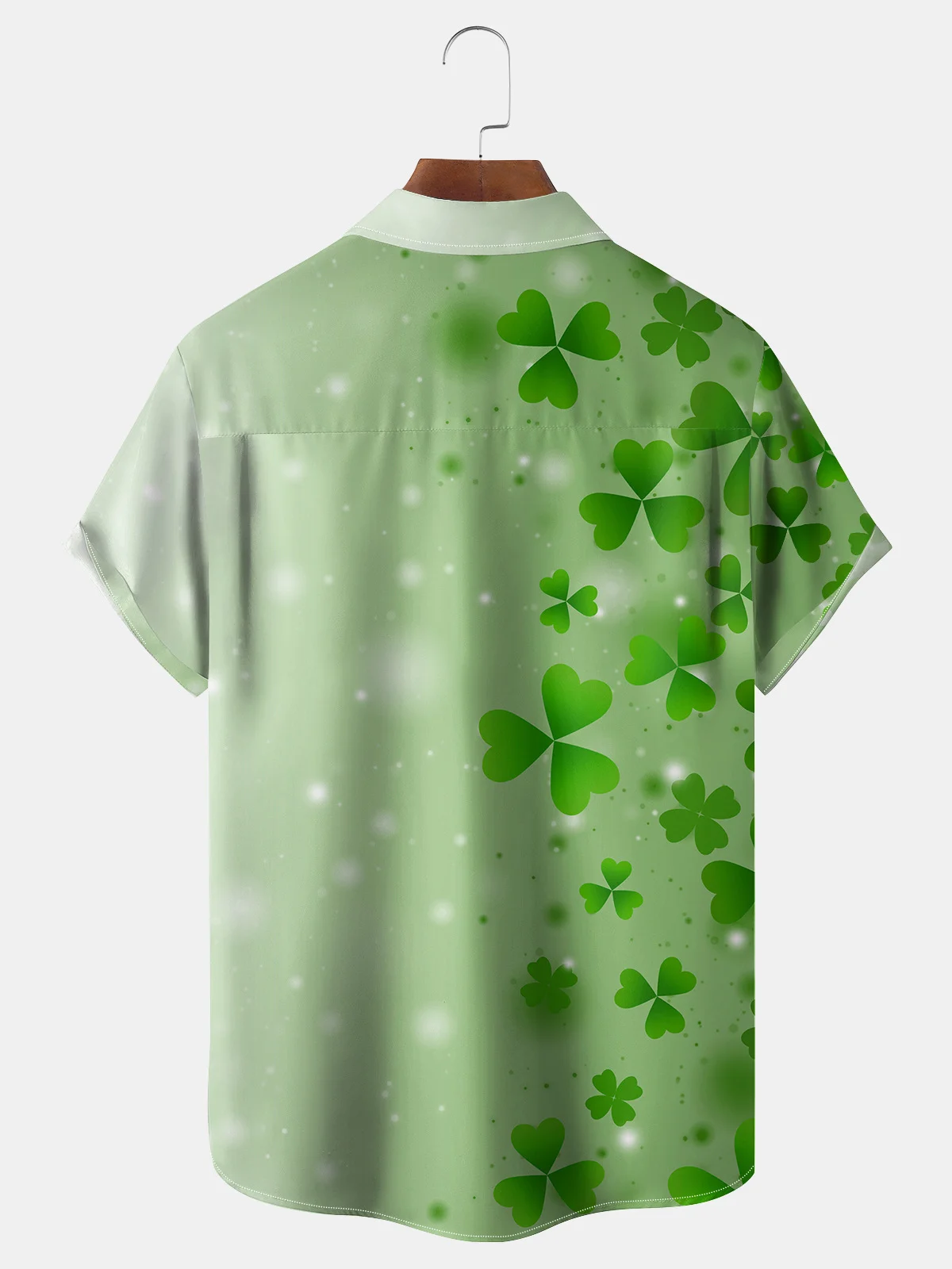 St. Patrick's Day Beach Chest Pocket Short Sleeve Hawaiian Shirt