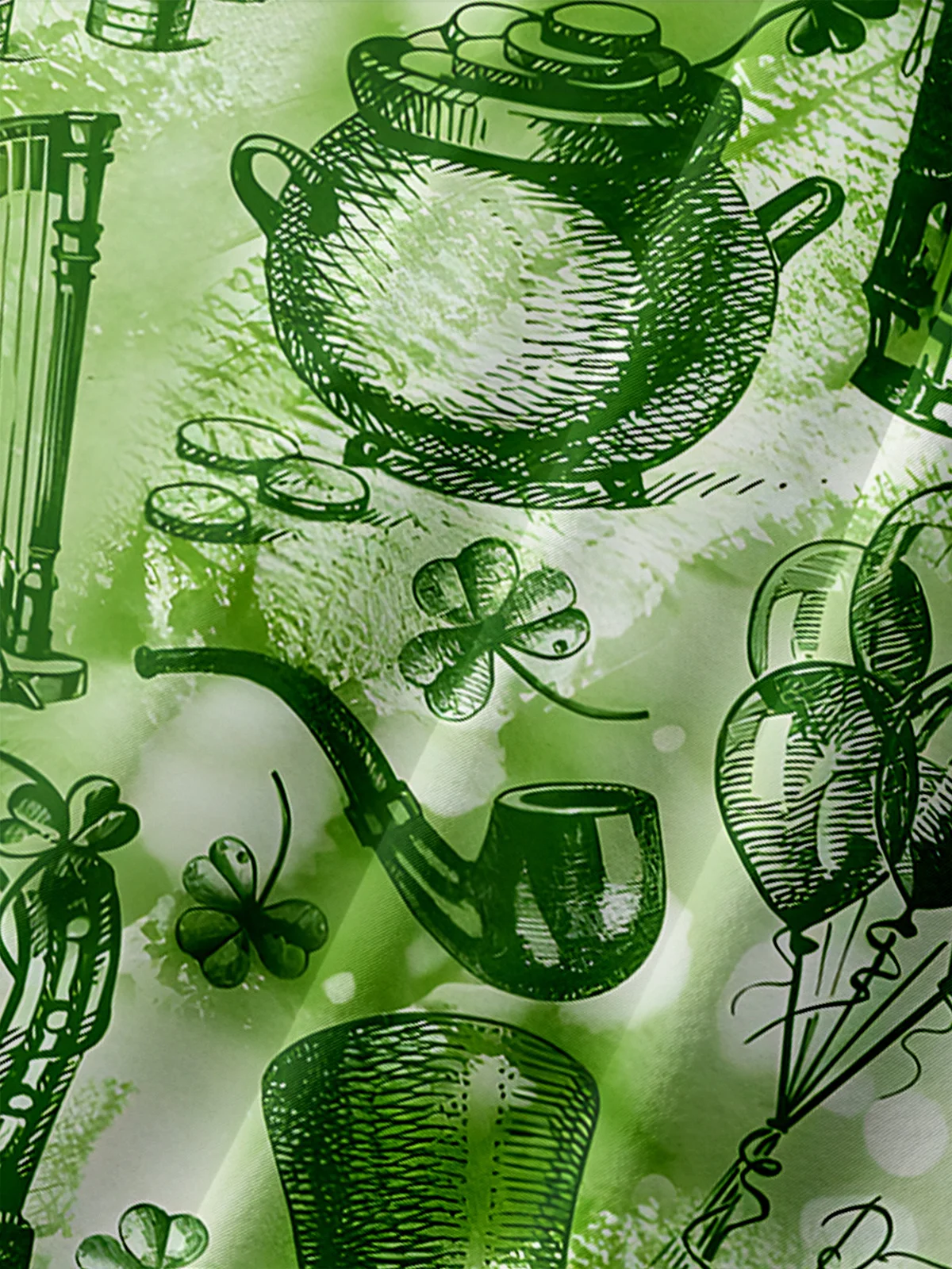 St. Patrick Chest Pocket Short Sleeve Casual Shirt