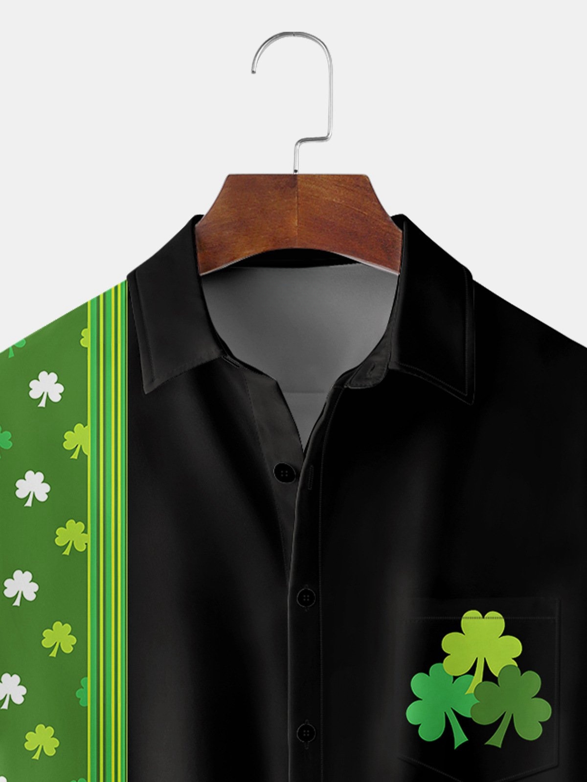 St. Patrick Chest Pocket Short Sleeve Bowling Shirt