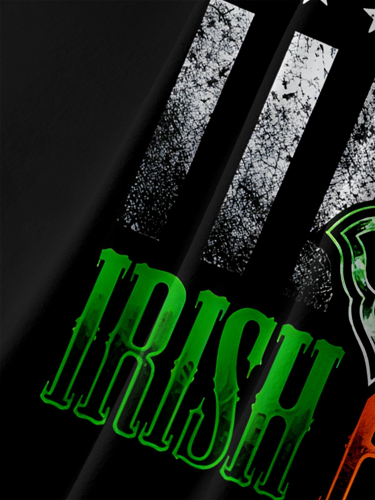 St. Patrick's Day American Flag Chest Pocket Short Sleeve Casual Shirt