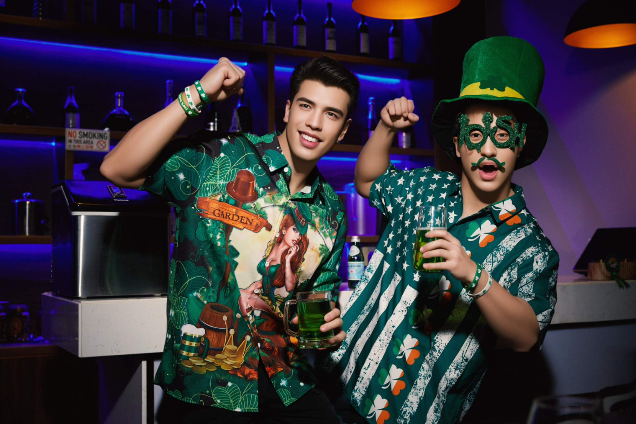 St. Patrick's Day Chest Pocket Short Sleeve Casual Shirt