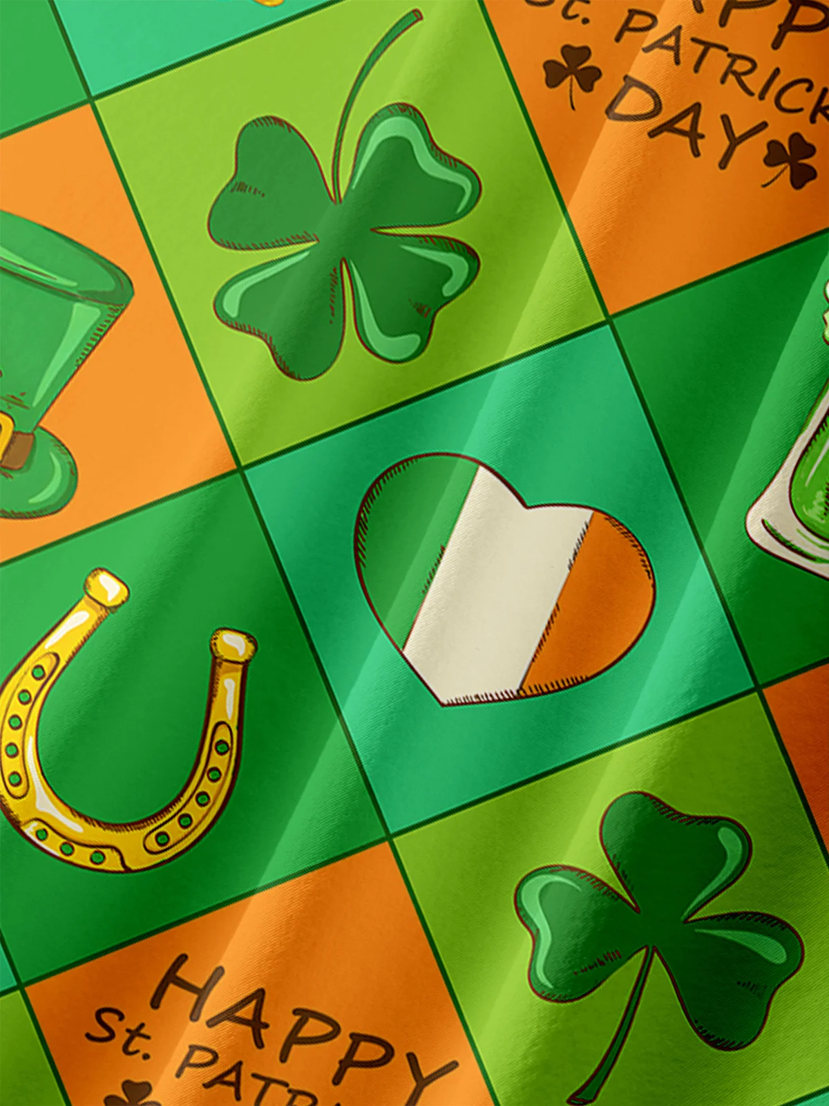 St. Patrick's Day Chest Pocket Short Sleeve Casual Shirt