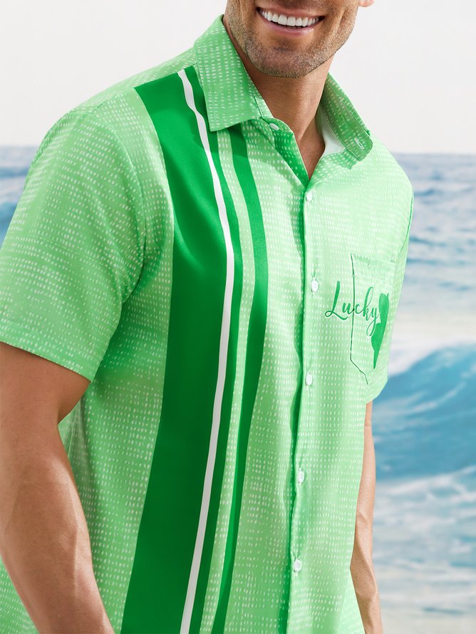 St. Patrick's Day Chest Pocket Short Sleeve Shirt