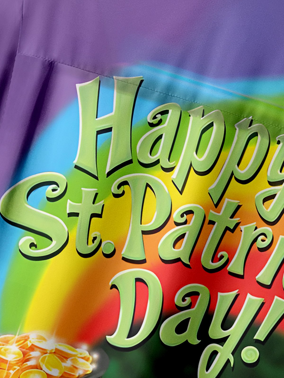St Patricks Day Chest Pocket Short Sleeve Casual Shirt