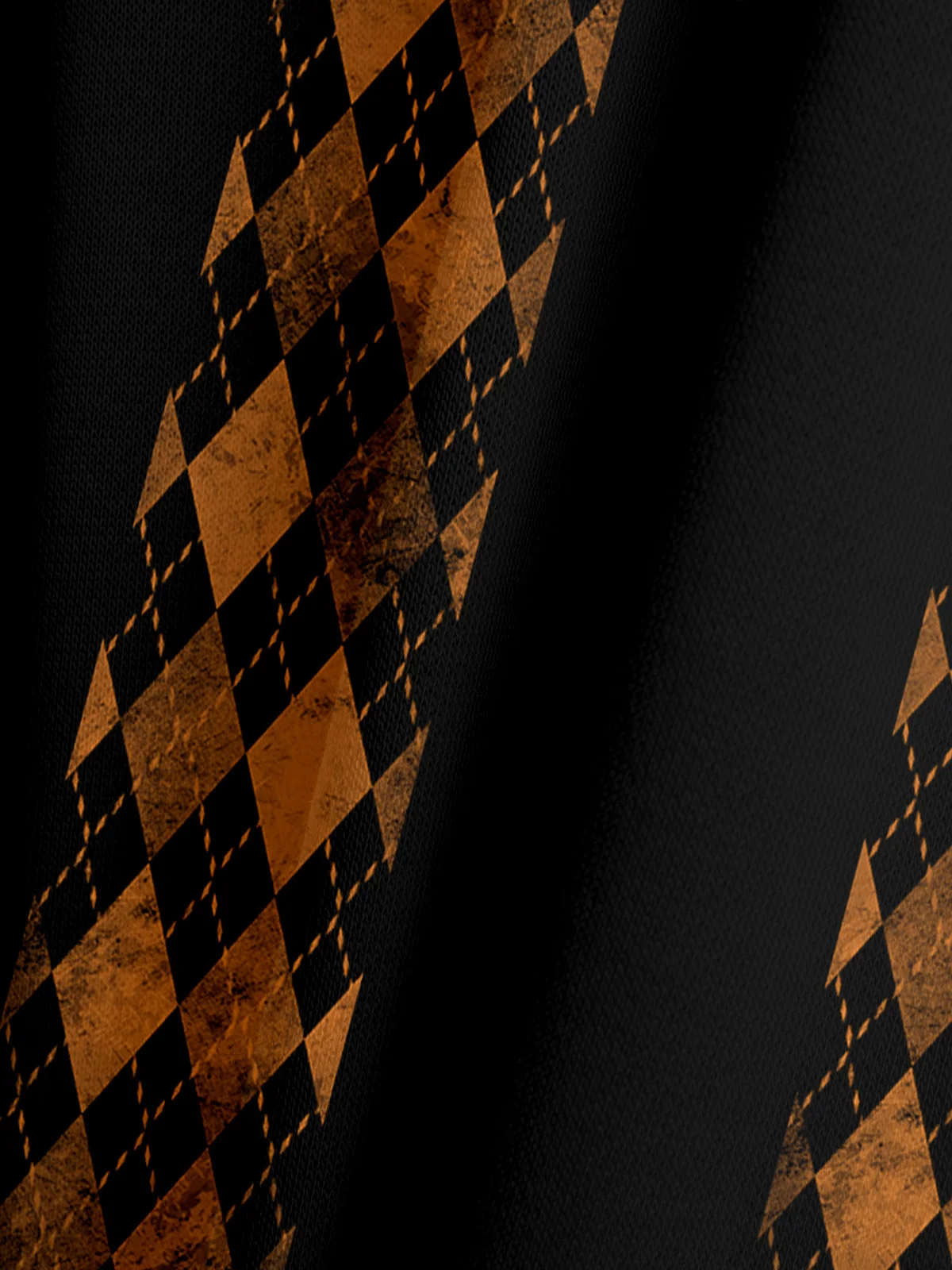 Casual Art Collection Gradient Abstract Stripes Geometric Color Block Pattern Lapel Button Long Sleeve Print Polo Shirt