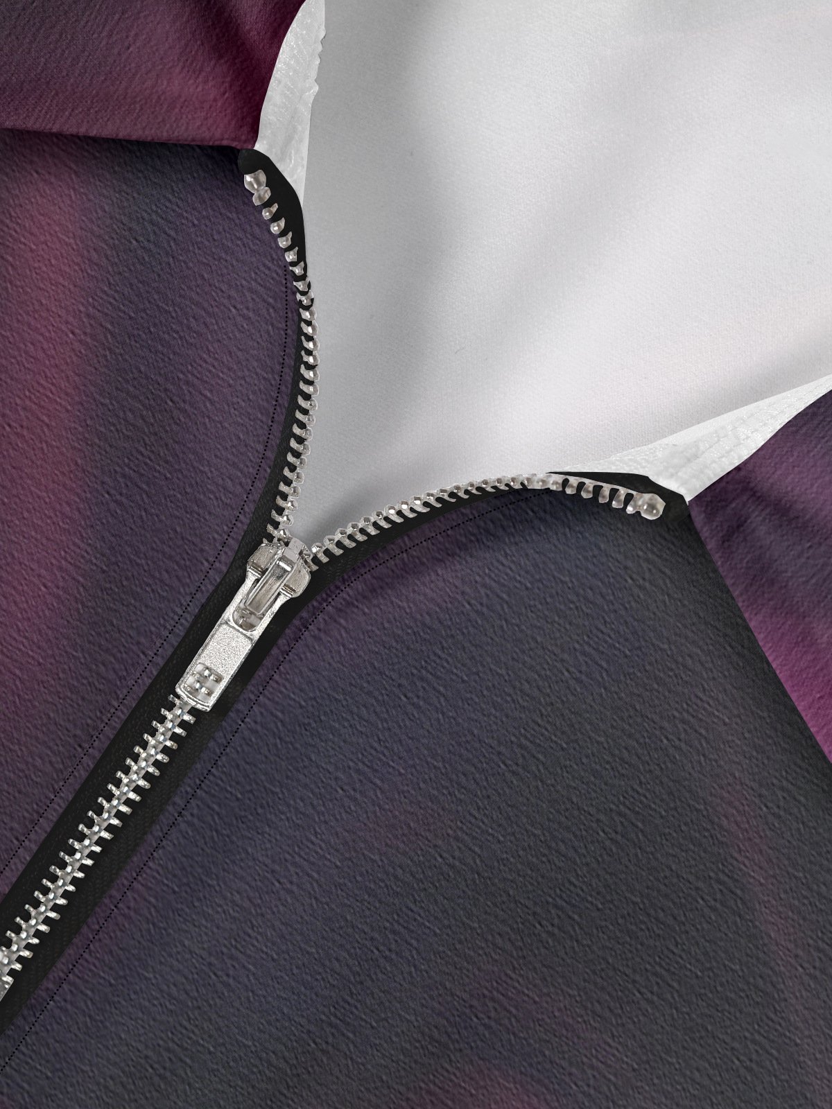 Abstract Zip Short Sleeves Casual Polo Shirt