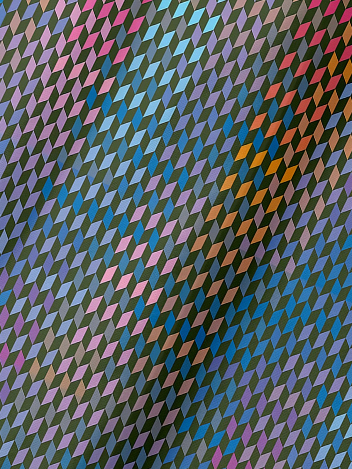 Geometric Button Short Sleeve Polo Shirt