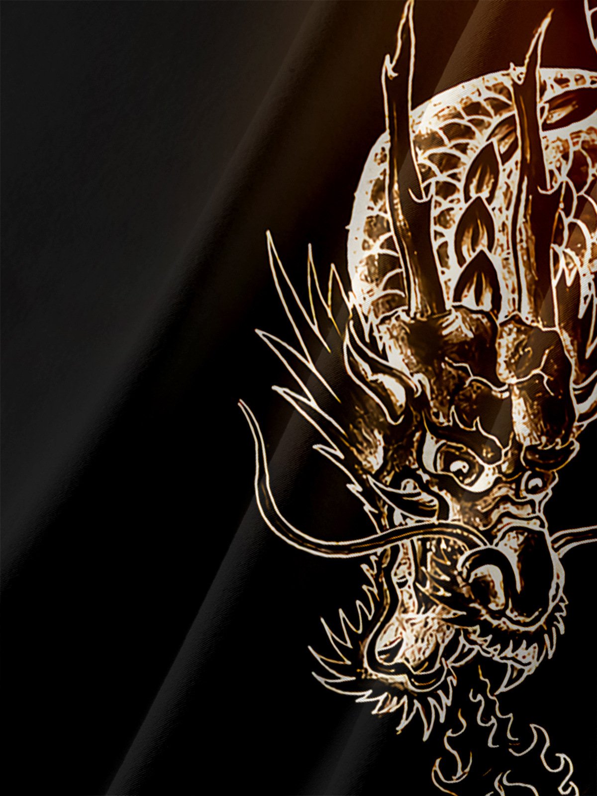 Dragon Chest Pocket Short Sleeves Casual Shirt