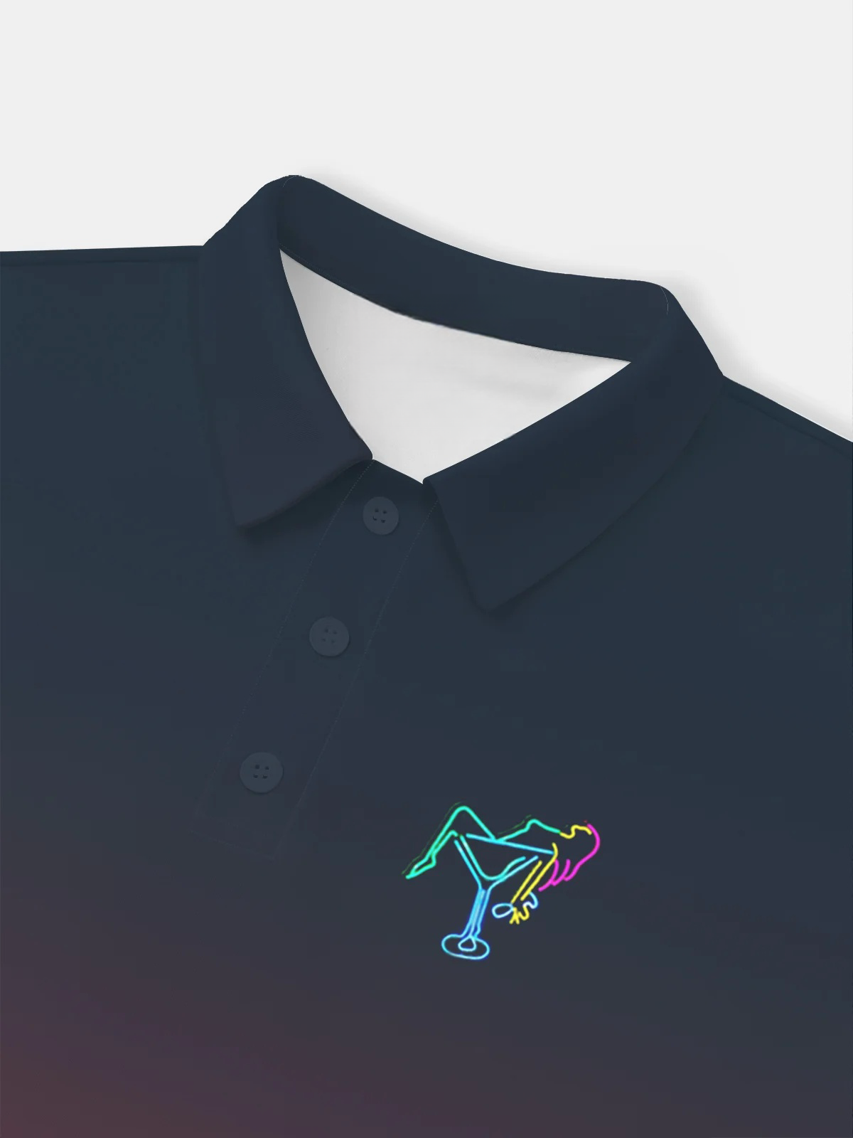 Moisture-wicking Golf Polo Gradient Color Cocktail Beauty