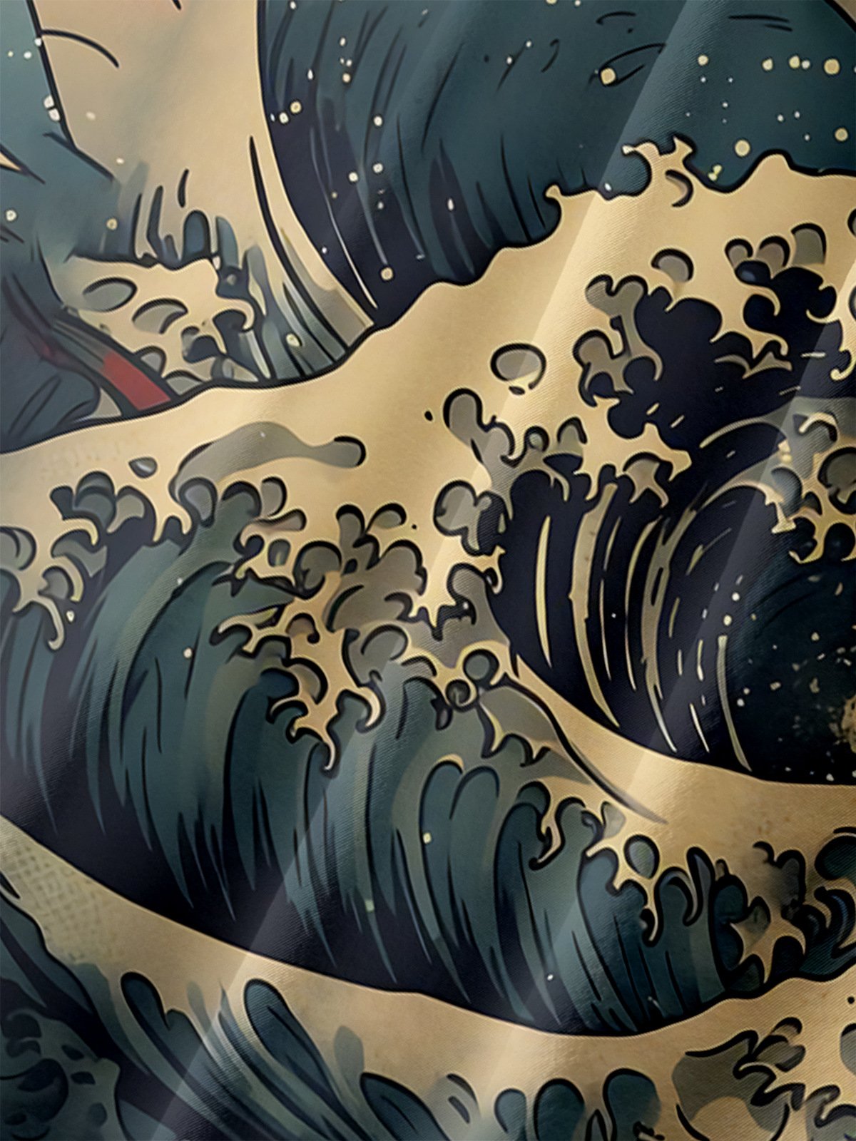 Ukiyo-e Dragon Chest Pocket Short Sleeve Hawaiian Shirt