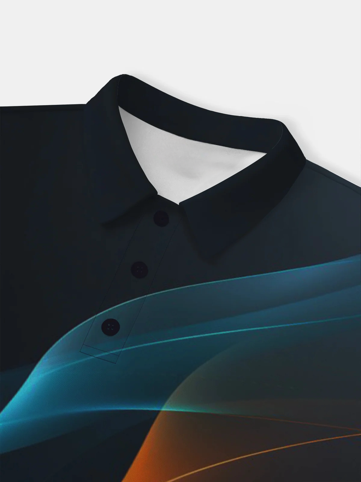 Moisture Wicking Golf Polo 3D Gradient Abstract Stripes Polo