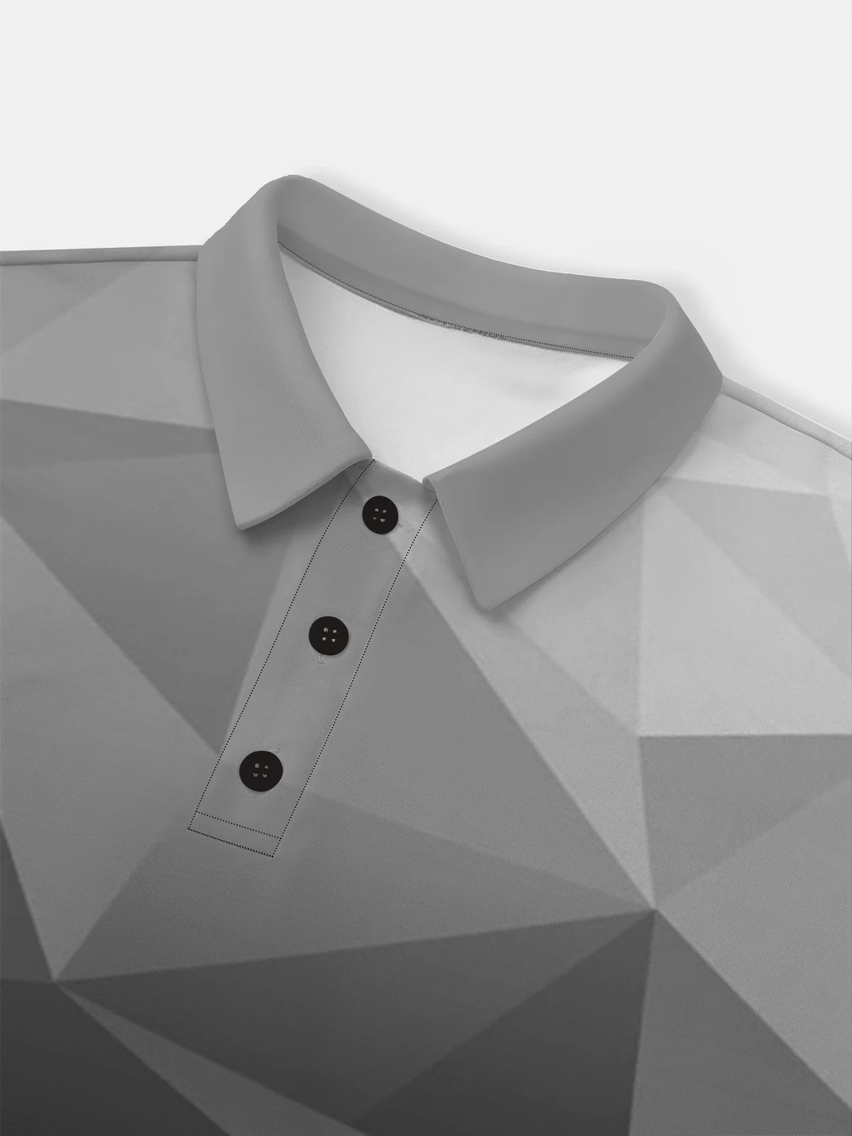 Moisture-wicking Golf Polo 3D Stereo Gradient Geometry