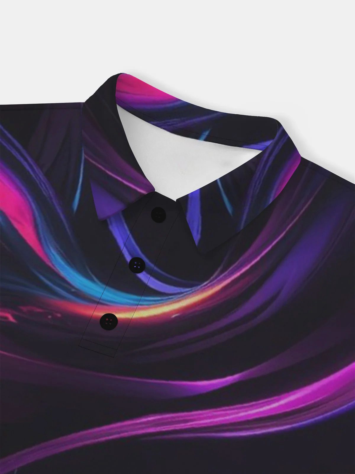 Moisture Wicking Golf Polo 3D Abstract Gradient Geometry