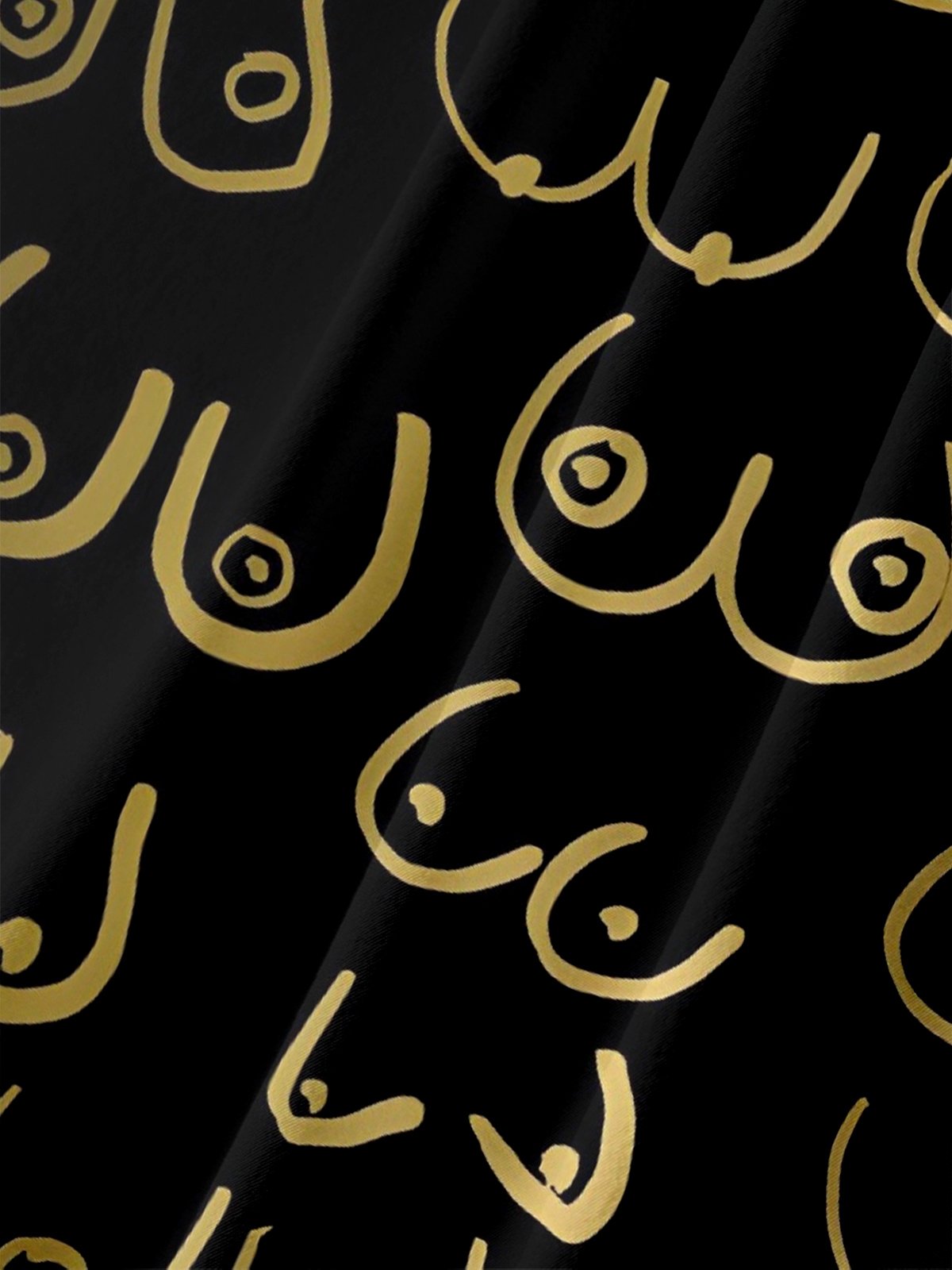 Moisture-wicking Fun Line Art Chest Pocket Hawaiian Shirt