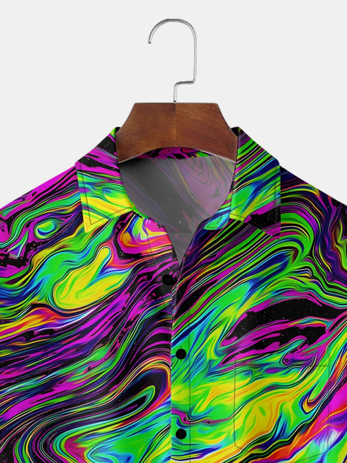Moisture-wicking Abstract Textured Chest Pocket Casual Shirt