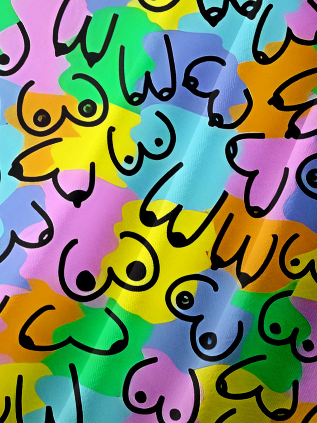 Moisture-wicking Abstract Geometric Chest Pocket Casual Shirt