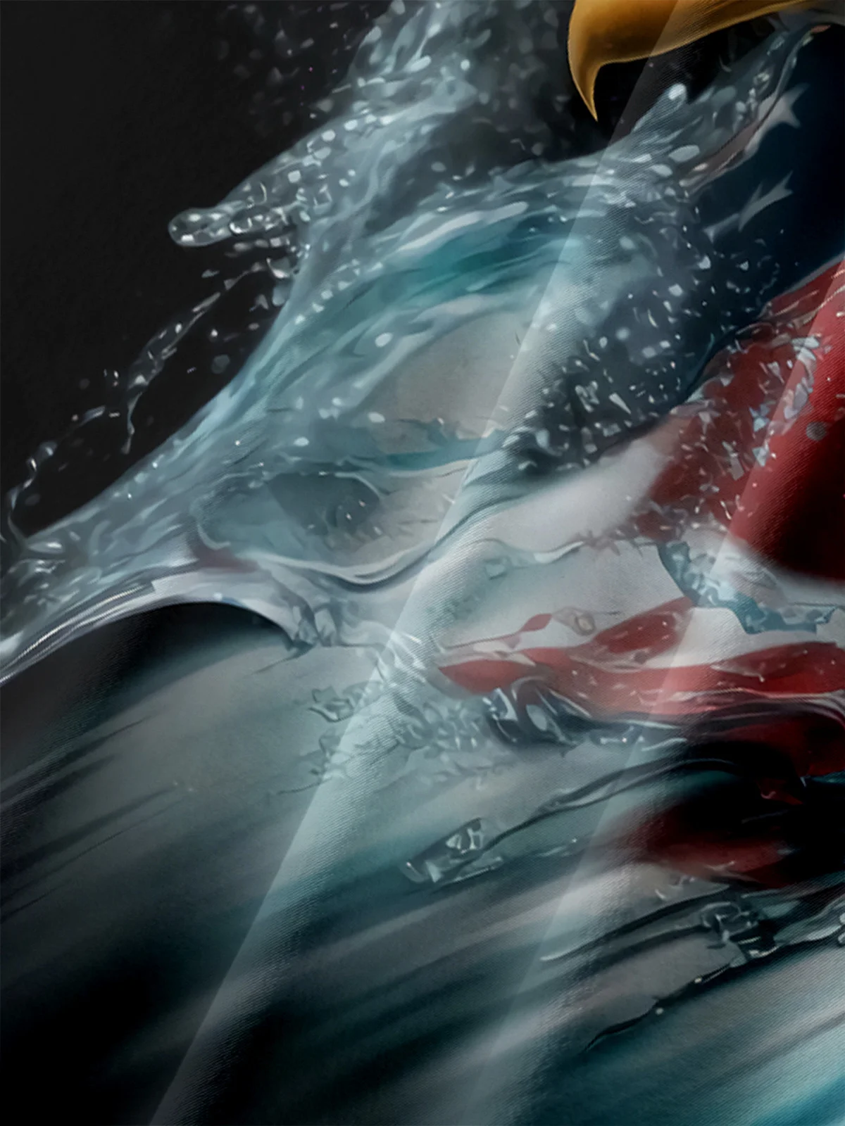 Indepndence Day Flag Chest Pocket Short Sleeve Shirt