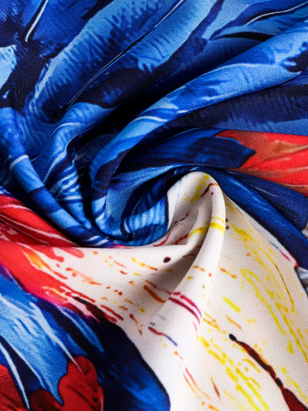 Men's Flag and Rooster Print Casual Breathable Hawaiian Short Sleeve Shirt