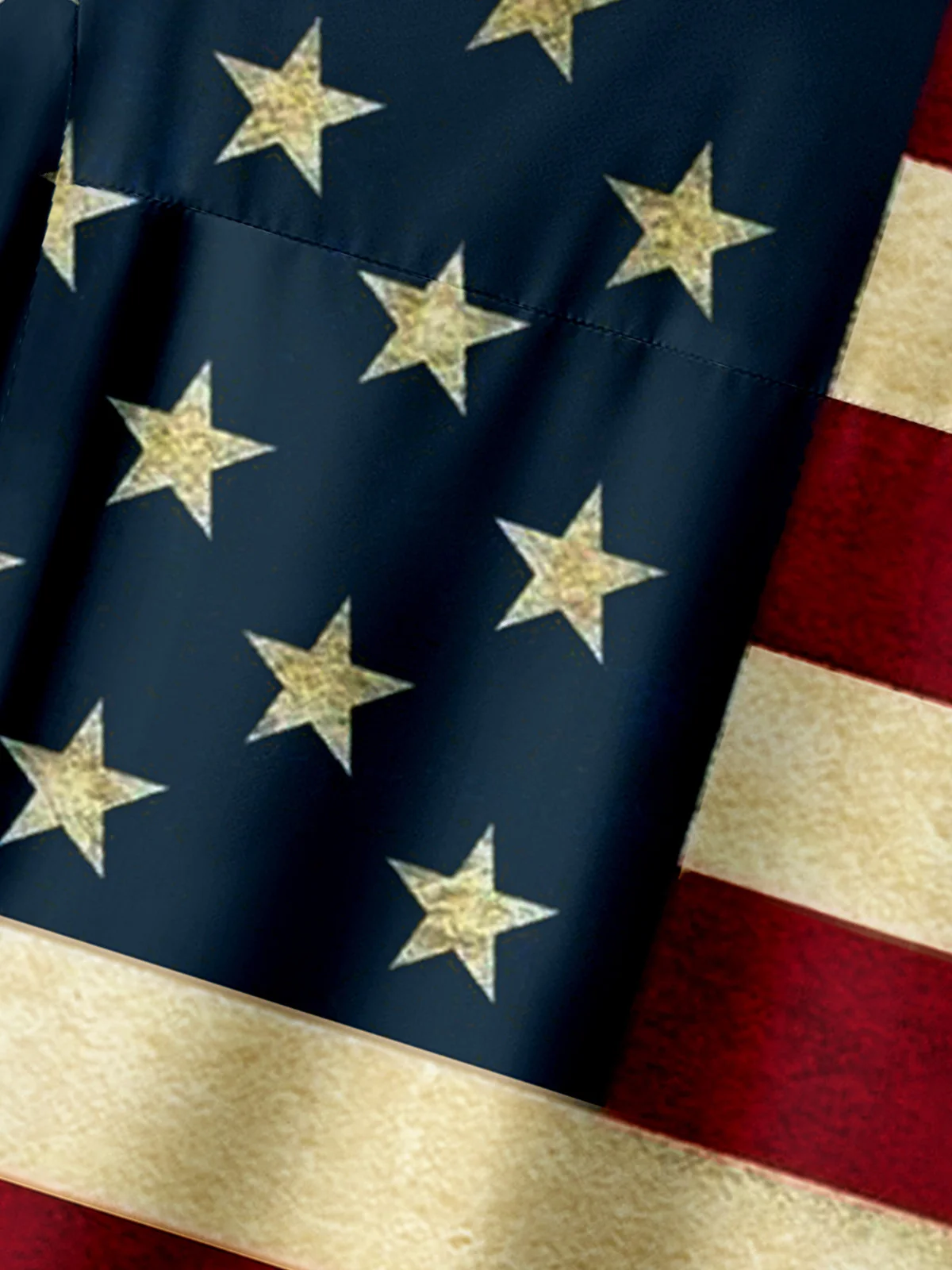 Flag Tennis Chest Pocket Short Sleeves Casual Shirts