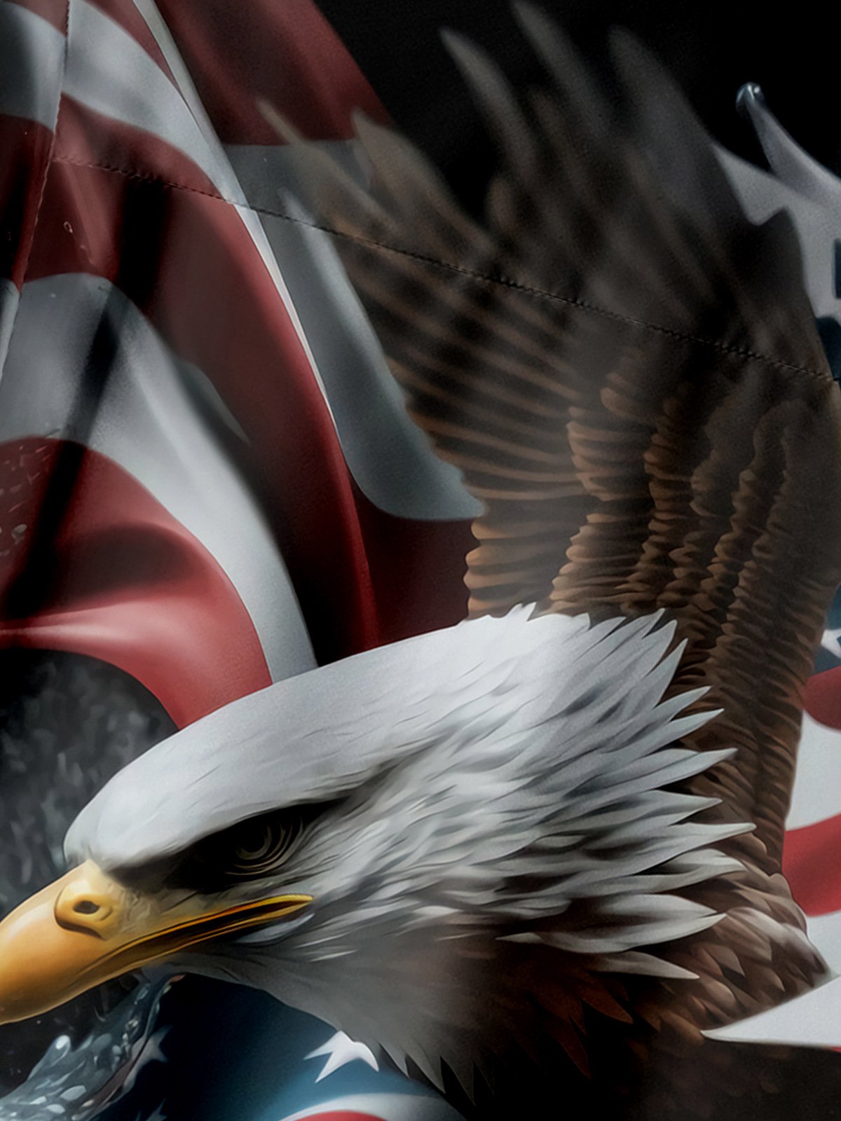 Indepndence Day Flag Chest Pocket Short Sleeve Shirt