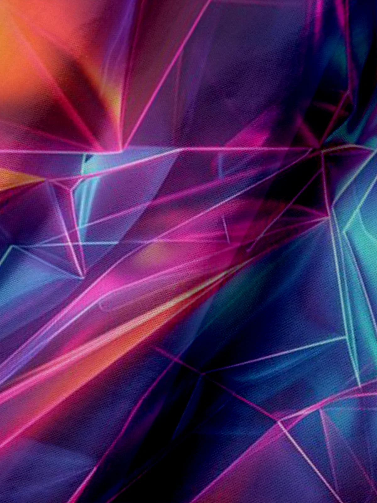 Moisture Wicking Golf Polo 3D Gradient Color Abstract Geometry Polo