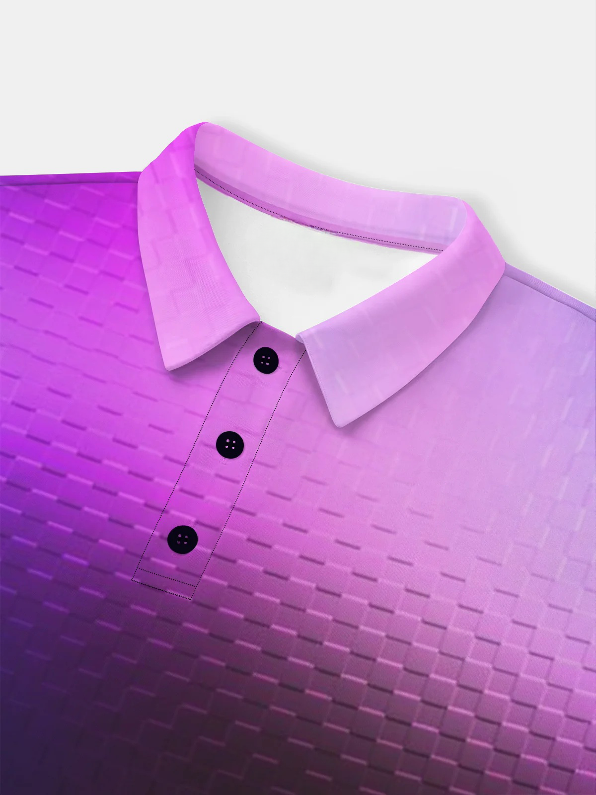 Moisture Wicking Golf Polo 3D Gradient Color Abstract Geometry