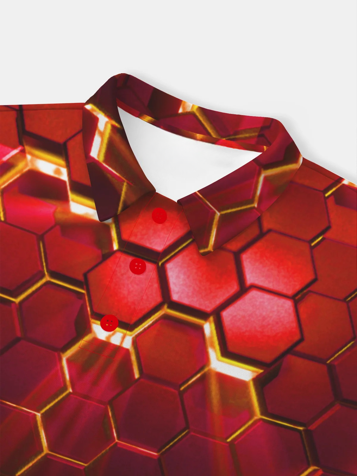 Moisture-wicking Golf Polo 3D Gradient Color Abstract Geometric Polo