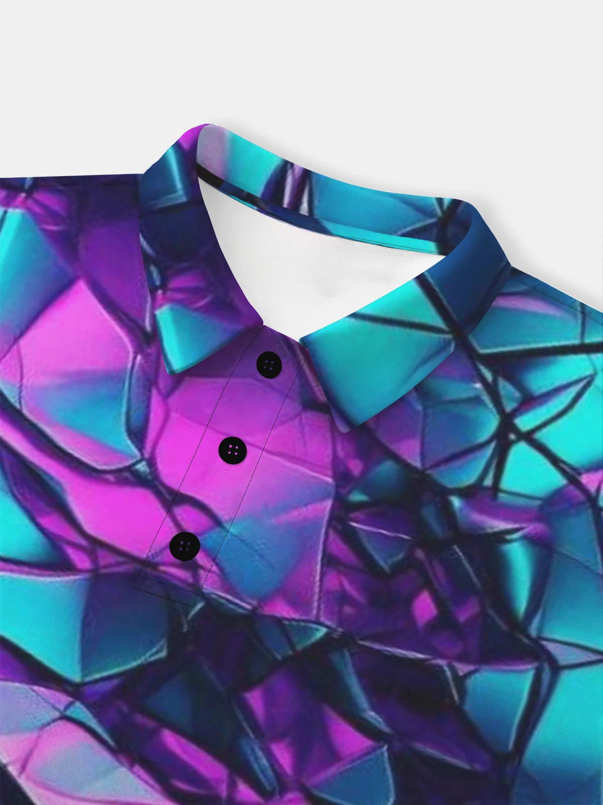 Moisture Wicking Golf Polo 3D Gradient Color Abstract Geometry Polo