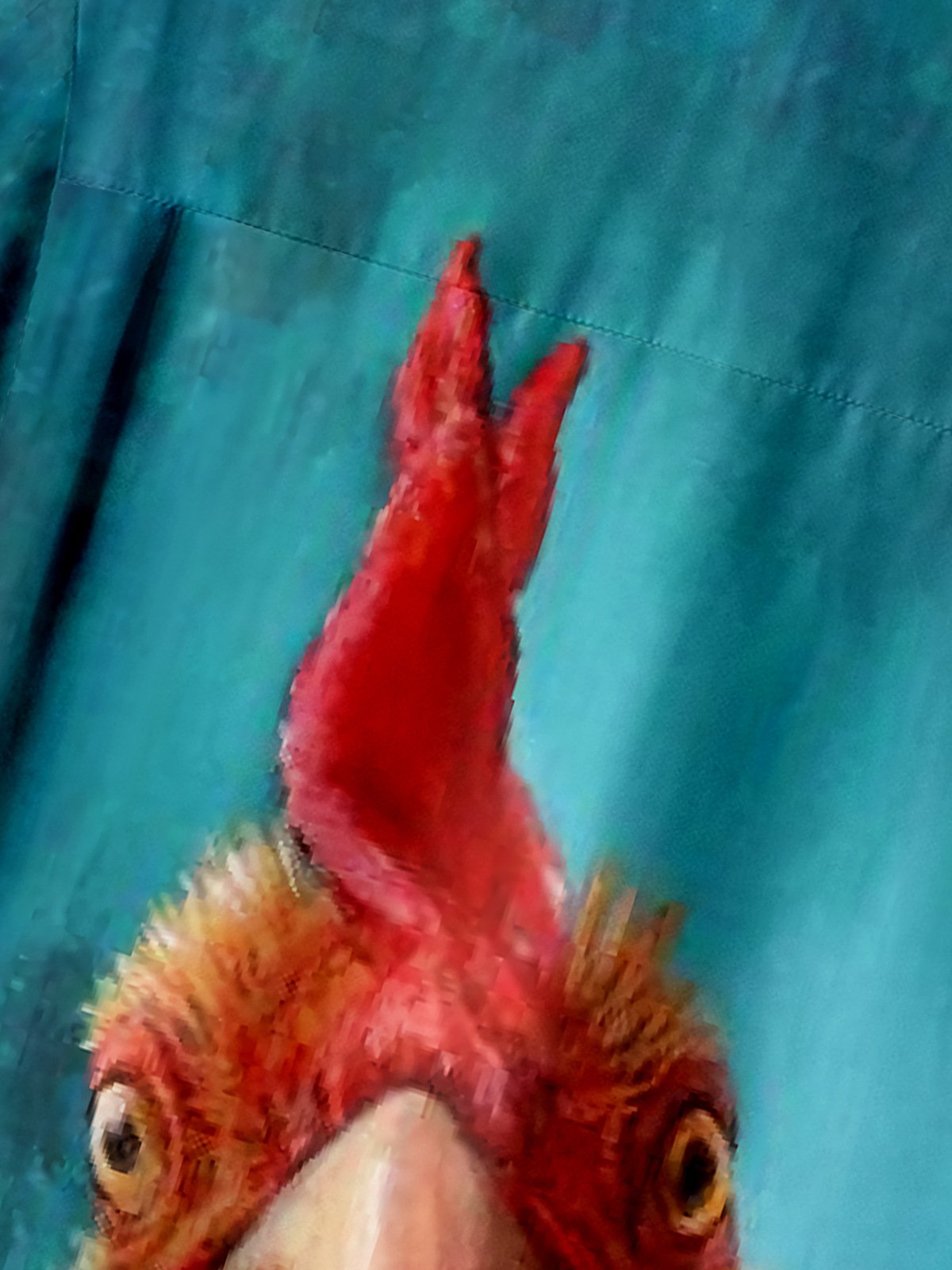 Funky Rooster Chest Pocket Short Sleeve Casual Shirt